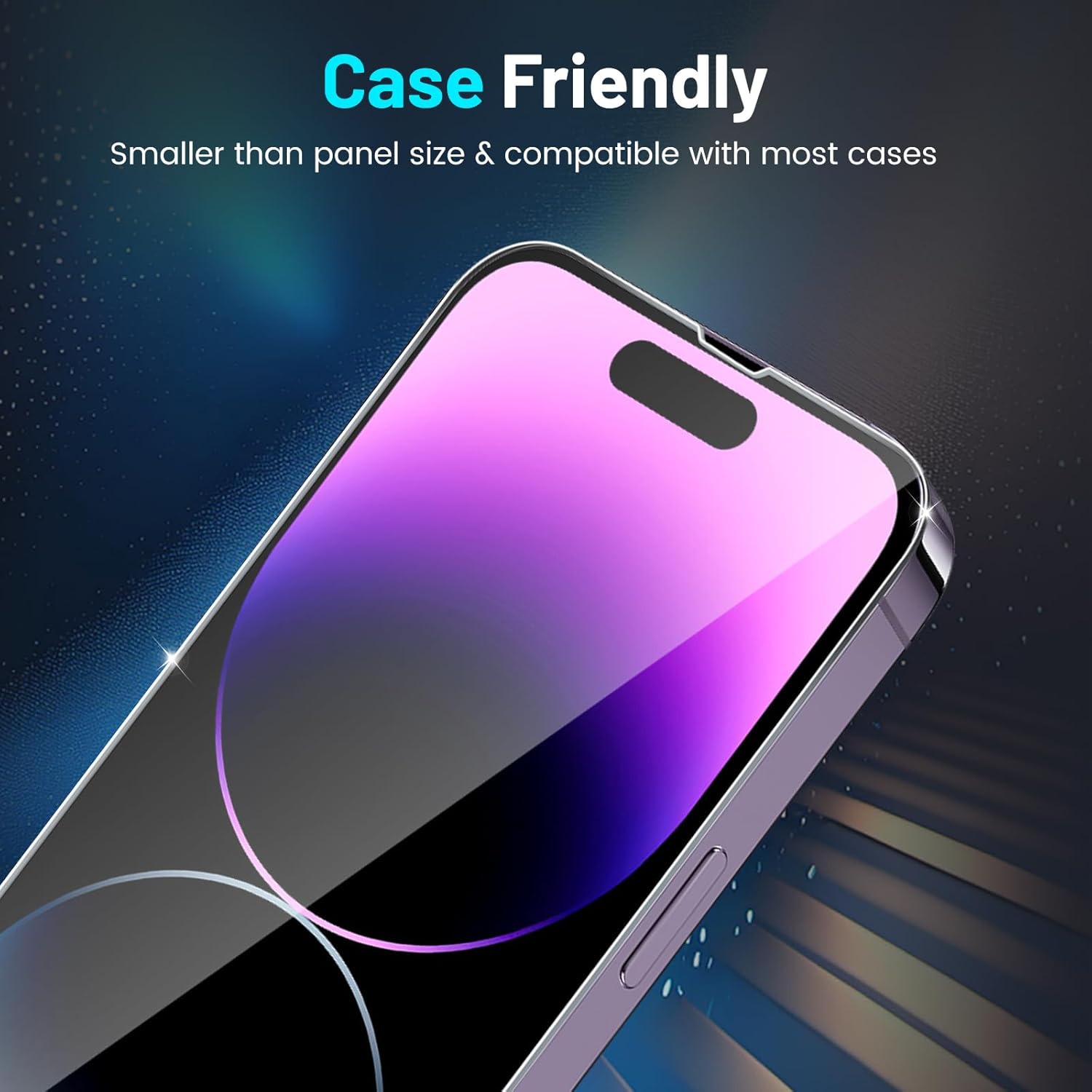TQLGY 2 Pack dla iPhone 14 Pro Max ochraniacz ekranu, odporne na rozbicie szkło hartowane 9H klasy wojskowej, instalacja automatycznego usuwania kurzu, HD Clear, zapobiegająca zarysowaniom, przeciw odciskom palca, bez pęcherzyków