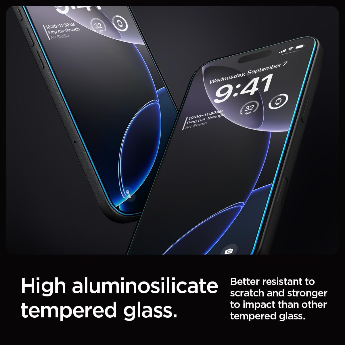 Spigen Tempered Glass Screen Protector [GlasTR EZ FIT] designed for iPhone 16 Pro [2 Pack]