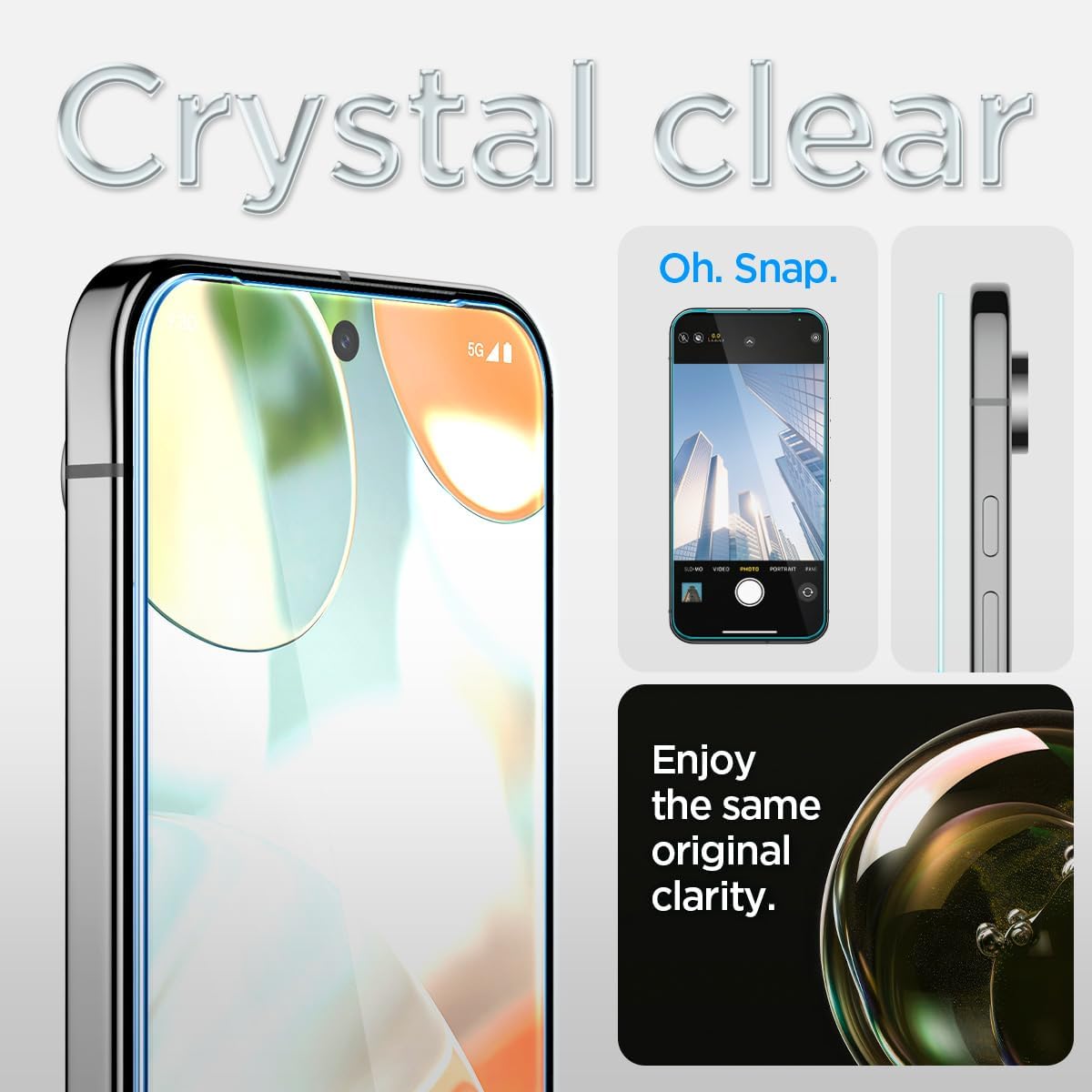 Spigen Tempered Glass Screen Protector [GlasTR EZ FIT] designed for Pixel 9 / Pixel 9 Pro [Case Friendly] - 2 Pack · v2