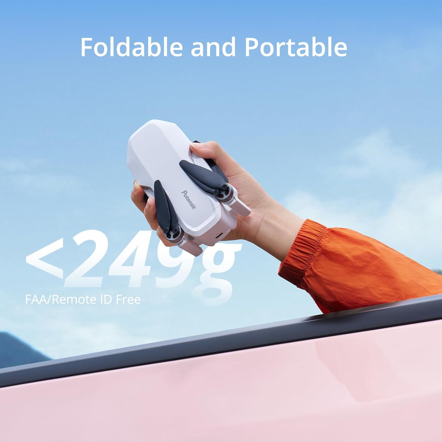 Potensic ATOM LT GPS Drone Under 249g, 40 Mins Long Flight, EIS 2.5K Camera, 4KM FPV Transmission, Brushless Motor, Precise Auto Return, SurgeFly, Entry Level Foldable Drone for Adults Beginner, White · v4