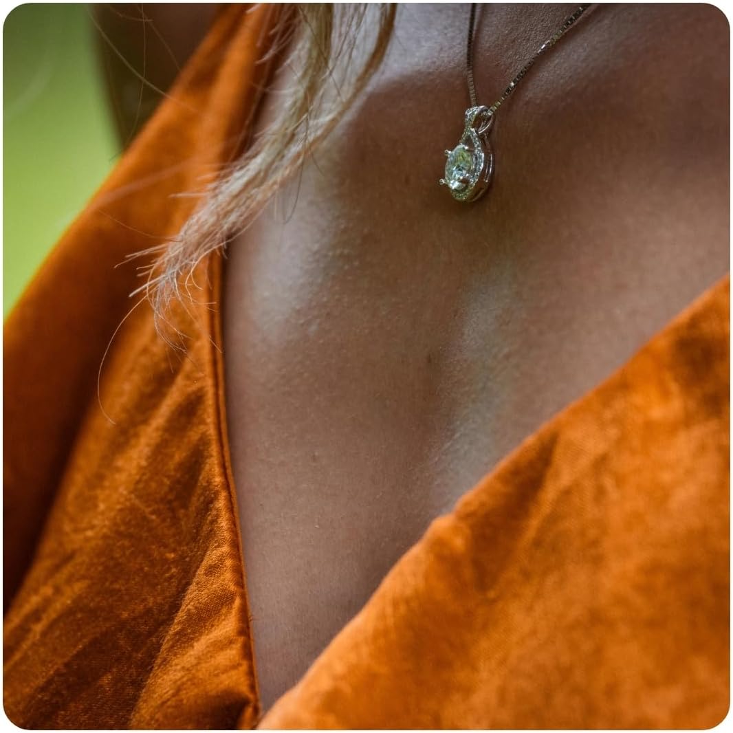 TwineCo Infinity Moissanite Pendant Necklace Gift for Women · v4