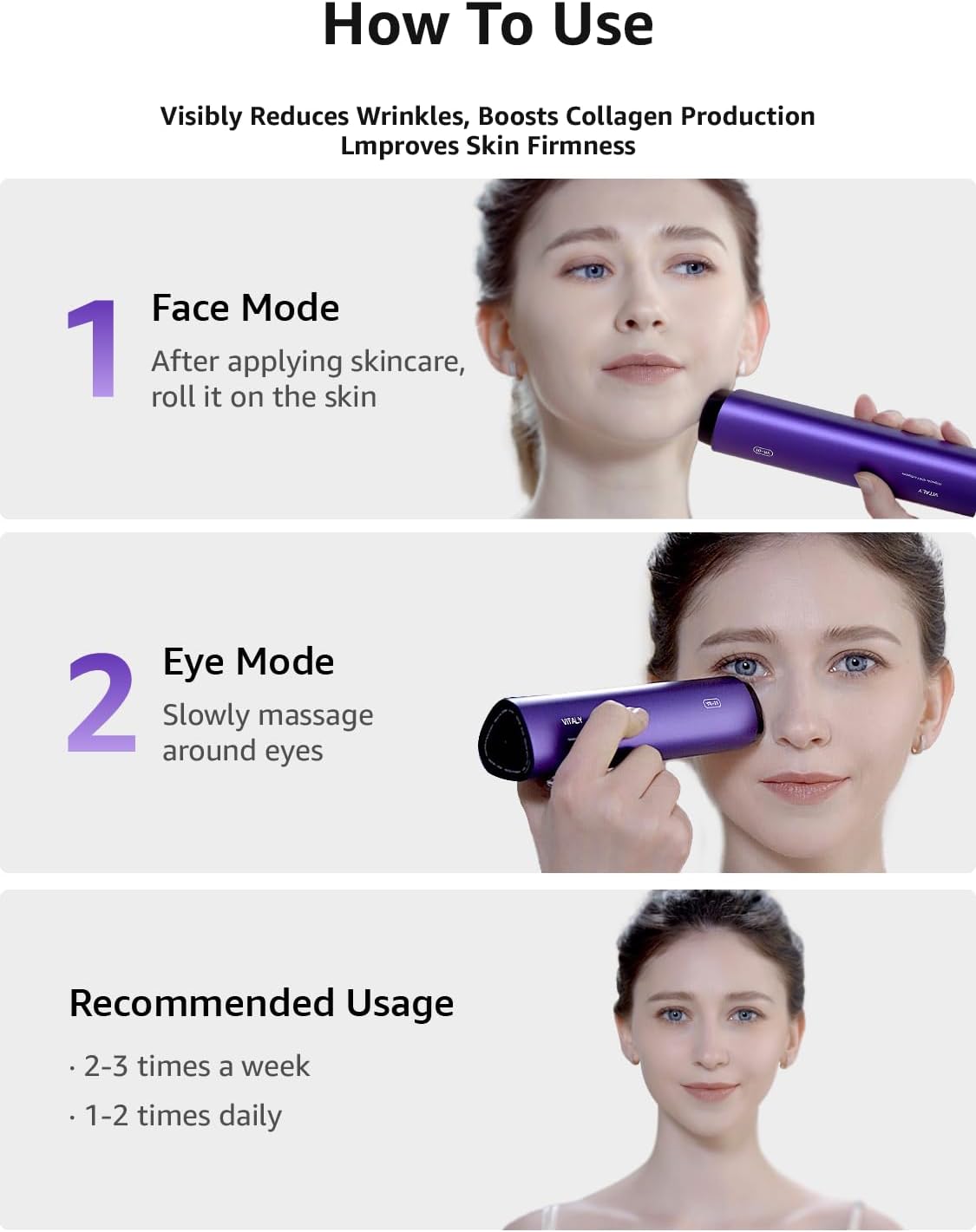 Skin Tightening Face Machine, Facial Massager Light Therapy for Face, 3 in 1 Microcurrent Facial Device Home Use Anti-Aging Device, 5 Level for Facial Firming, Wrinkle, Lifting, Toning, Glow Boost · v8