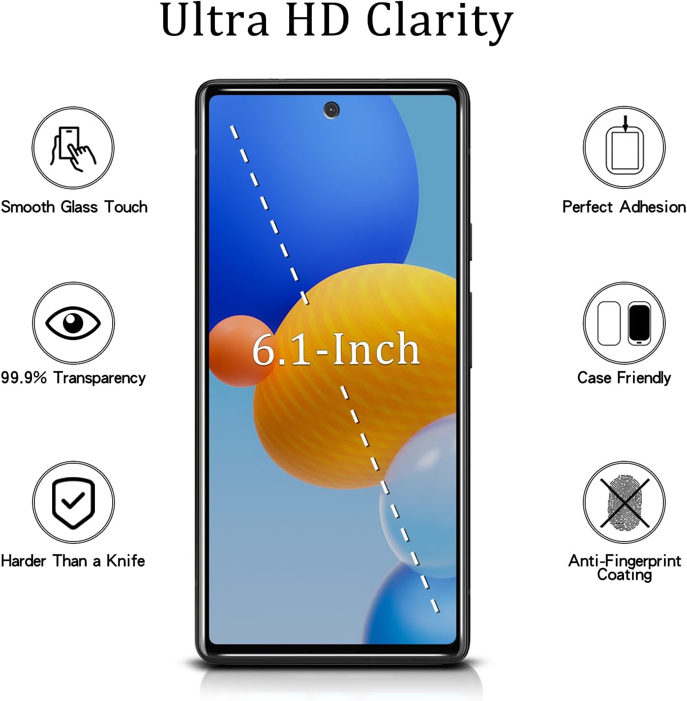 MAYtobe [2 Pack Privacy Screen Protector For Google Pixel 6A Tempered Glass, 9H Hardness, Anti Scratch, Anti Spy, Case Friendly, Easy to Install