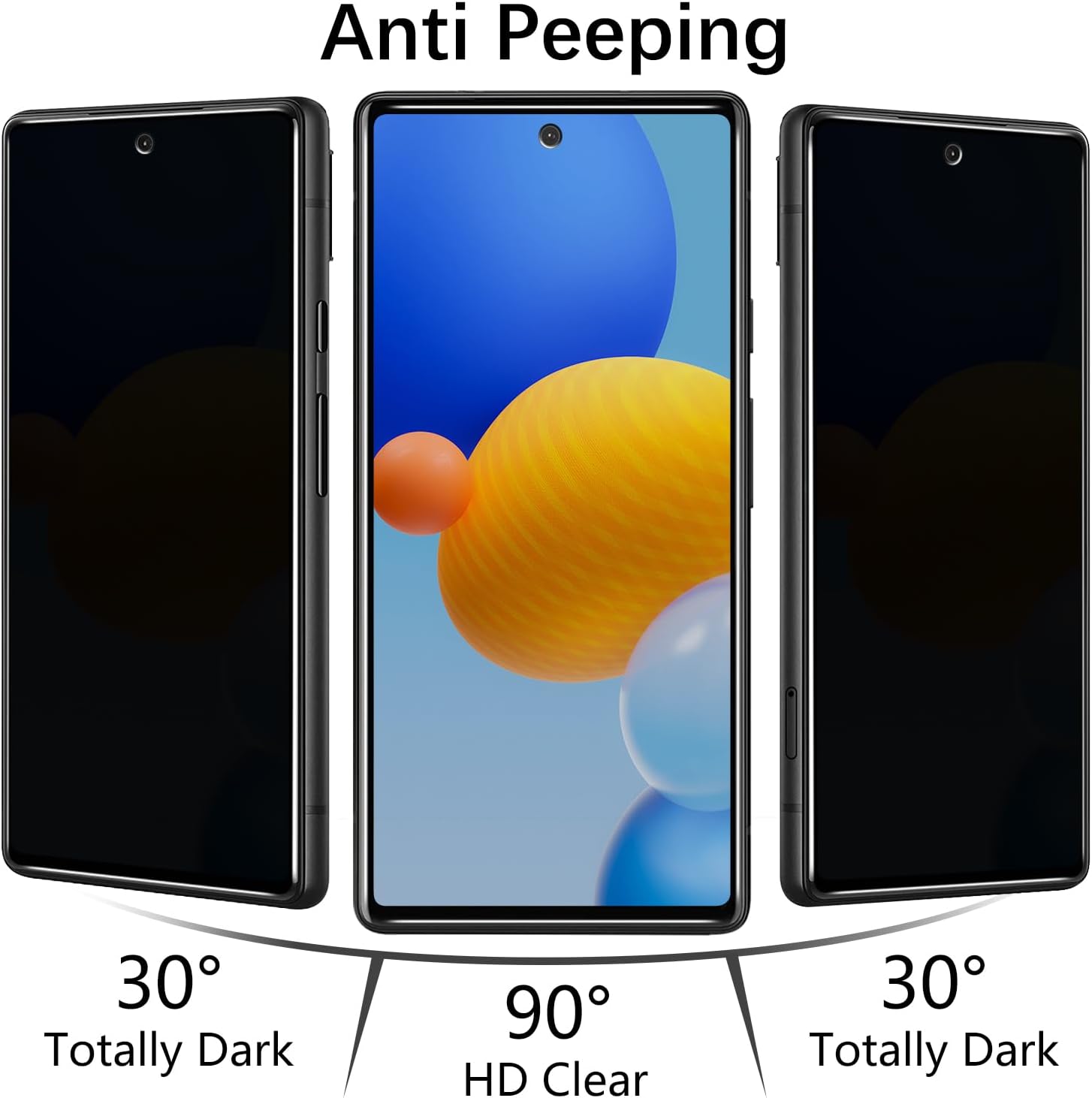 MAYtobe [2 Pack Privacy Screen Protector For Google Pixel 6A Tempered Glass, 9H Hardness, Anti Scratch, Anti Spy, Case Friendly, Easy to Install
