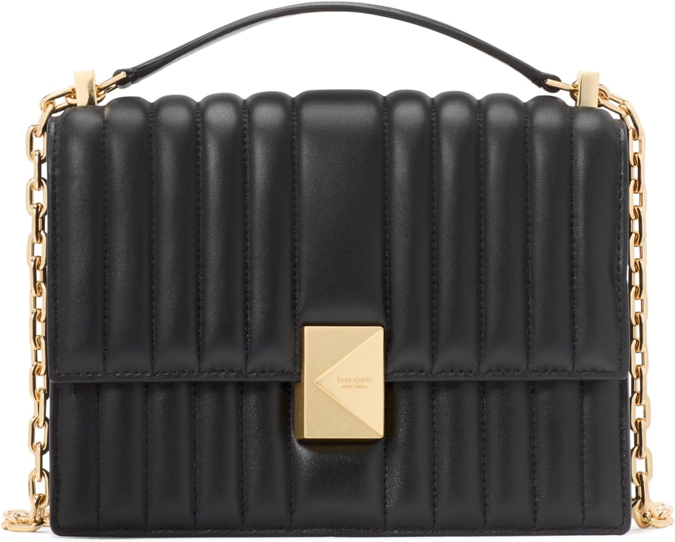 kate spade new york Womens Deco Quilted Leather Chain Shoulder · v2