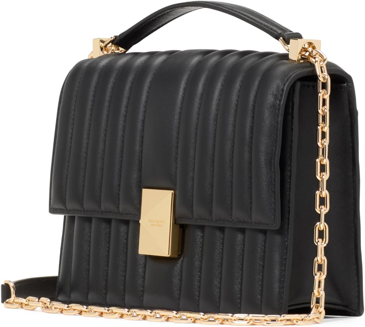 kate spade new york Womens Deco Quilted Leather Chain Shoulder · v2