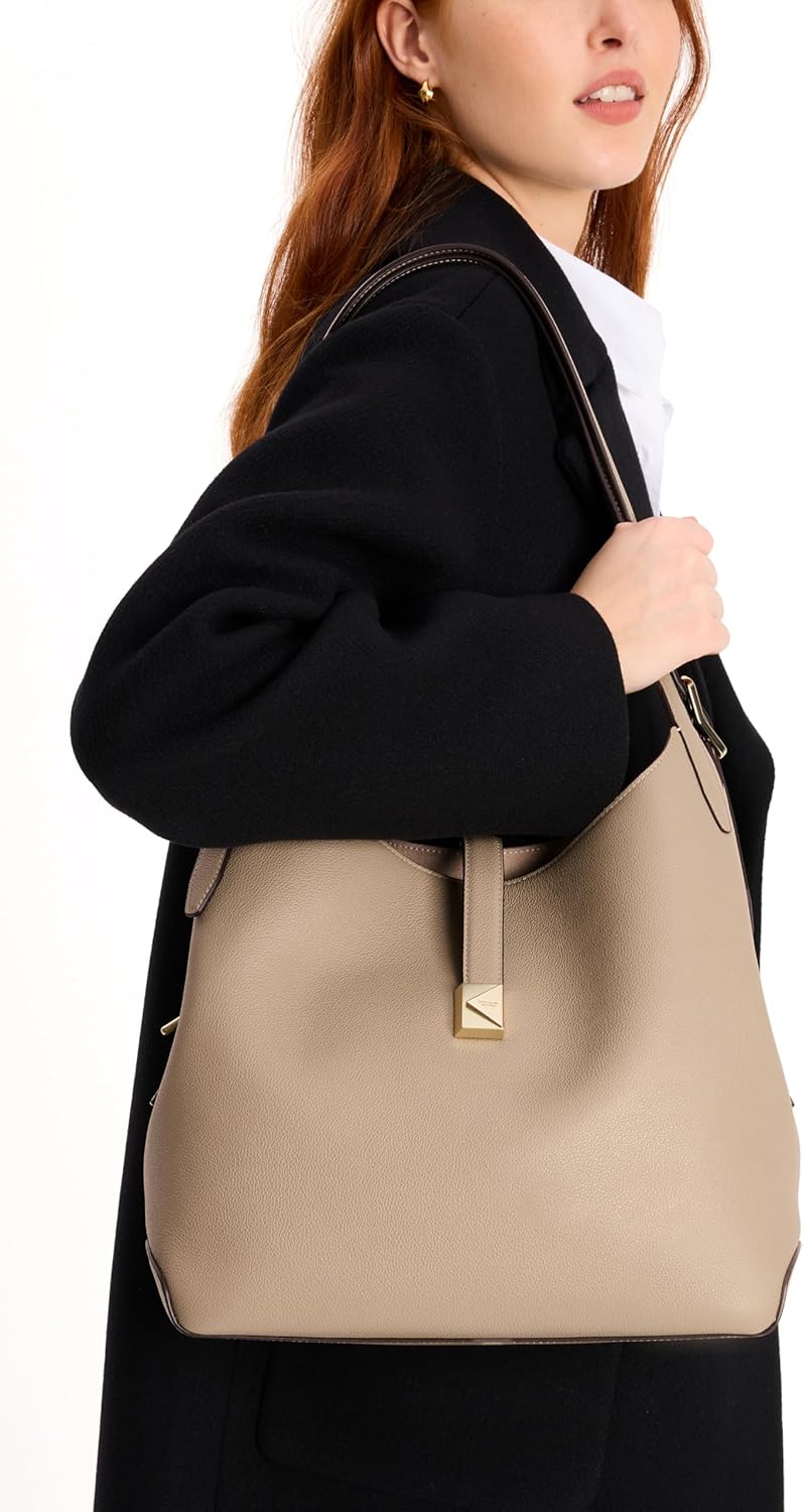 Borsa a tracolla grande da donna in pelle martellata decorativa kate spade new york