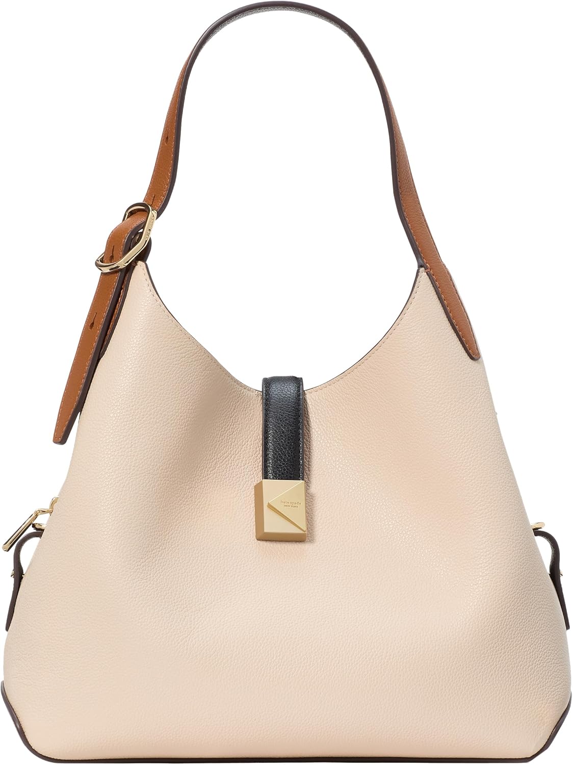 kate spade new york Womens Deco Colorblocked Pebbled Leather Medium Crossbody Tote · v3