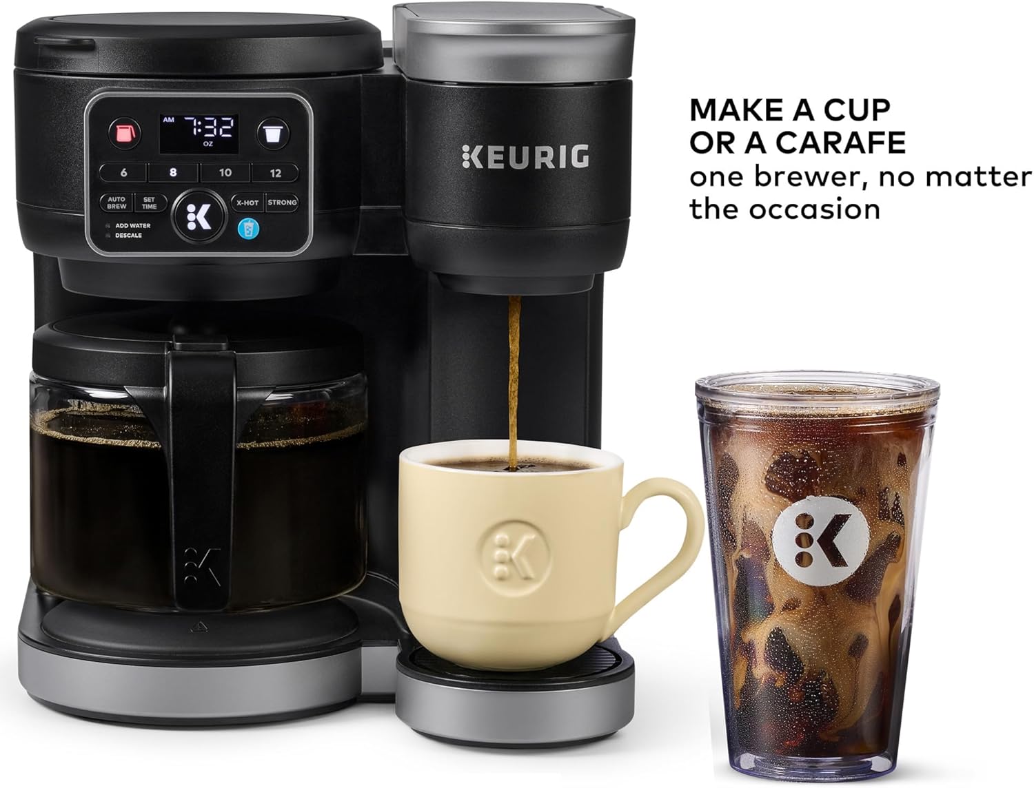 Keurig K-Duo Hot  Iced Single Serve amp; Carafe Coffee Maker, MultiStream Technology, 72oz Reservoir (Gen 2) · v2