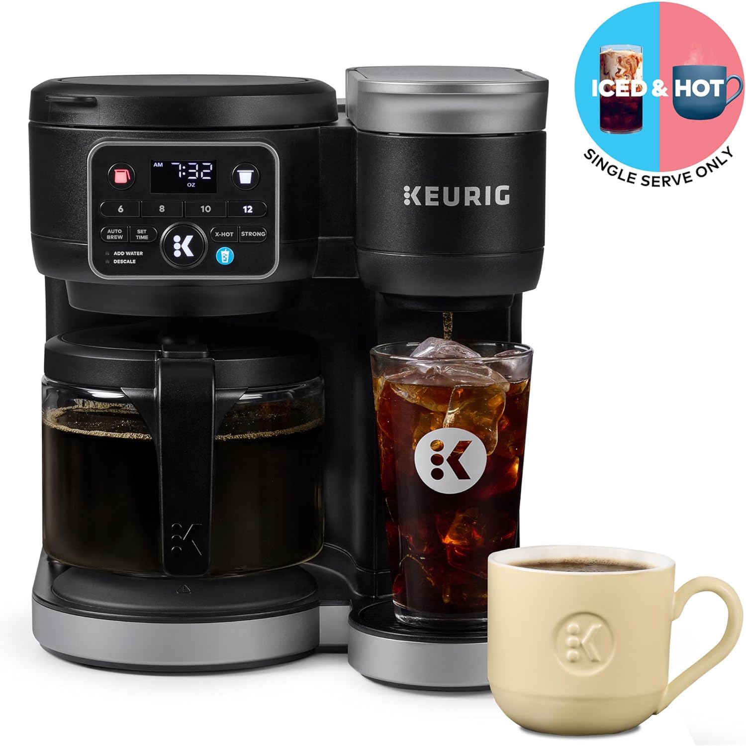 Keurig K-Duo Hot  Iced Single Serve amp; Carafe Coffee Maker, MultiStream Technology, 72oz Reservoir (Gen 2) · v2