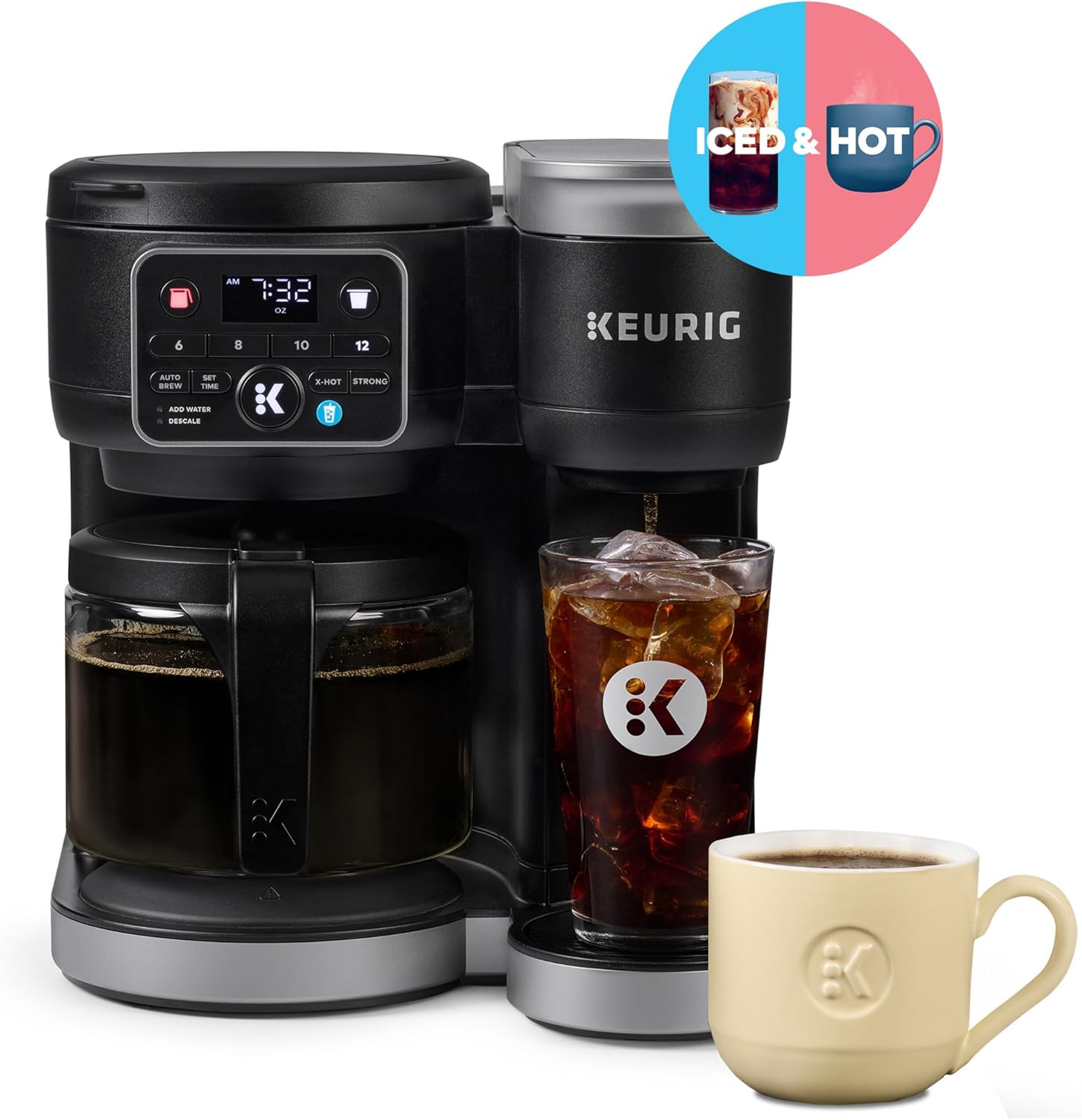Keurig K-Duo Hot  Iced Single Serve amp; Carafe Coffee Maker, MultiStream Technology, 72oz Reservoir (Gen 2) · v2