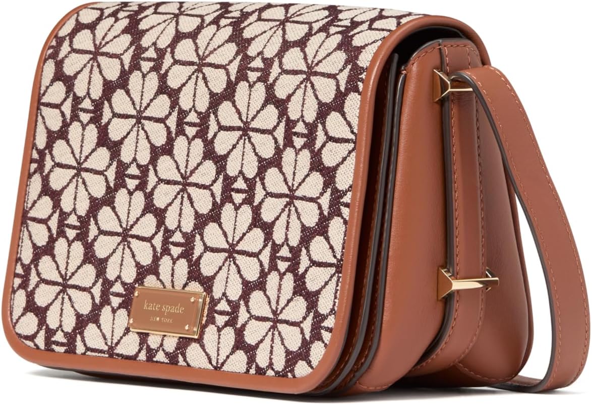 kate spade new york Womens Spade Flower Jacquard Flap Crossbody · v5