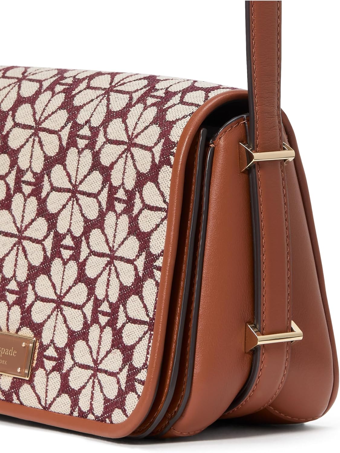 kate spade new york Womens Spade Flower Jacquard Flap Crossbody · v5