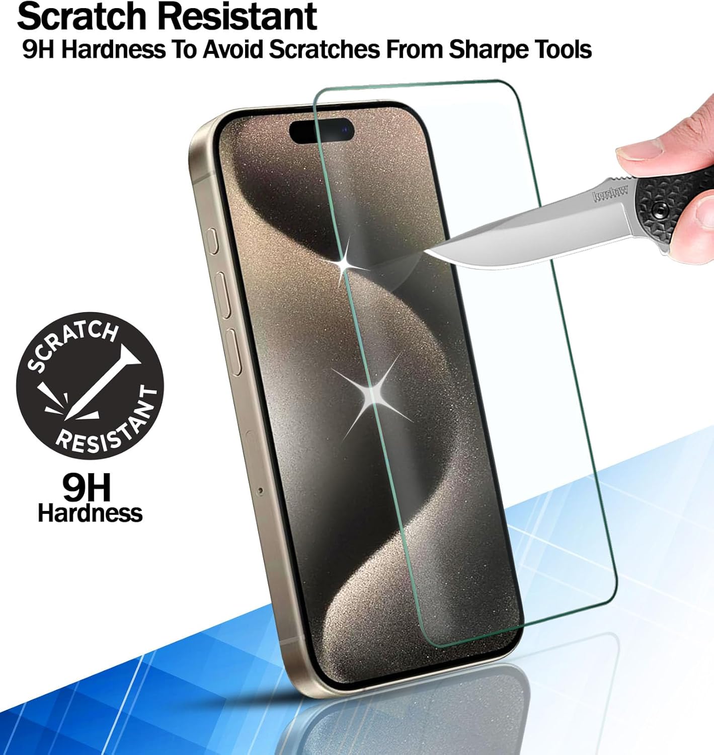 Protecteur d'écran RKINC [lot de 3] pour iPhone 16, film de protection d'écran en verre trempé, 0,33 mm [Garantie à vie] [Sans bulles] [Anti-rayures] [Anti-éclats]