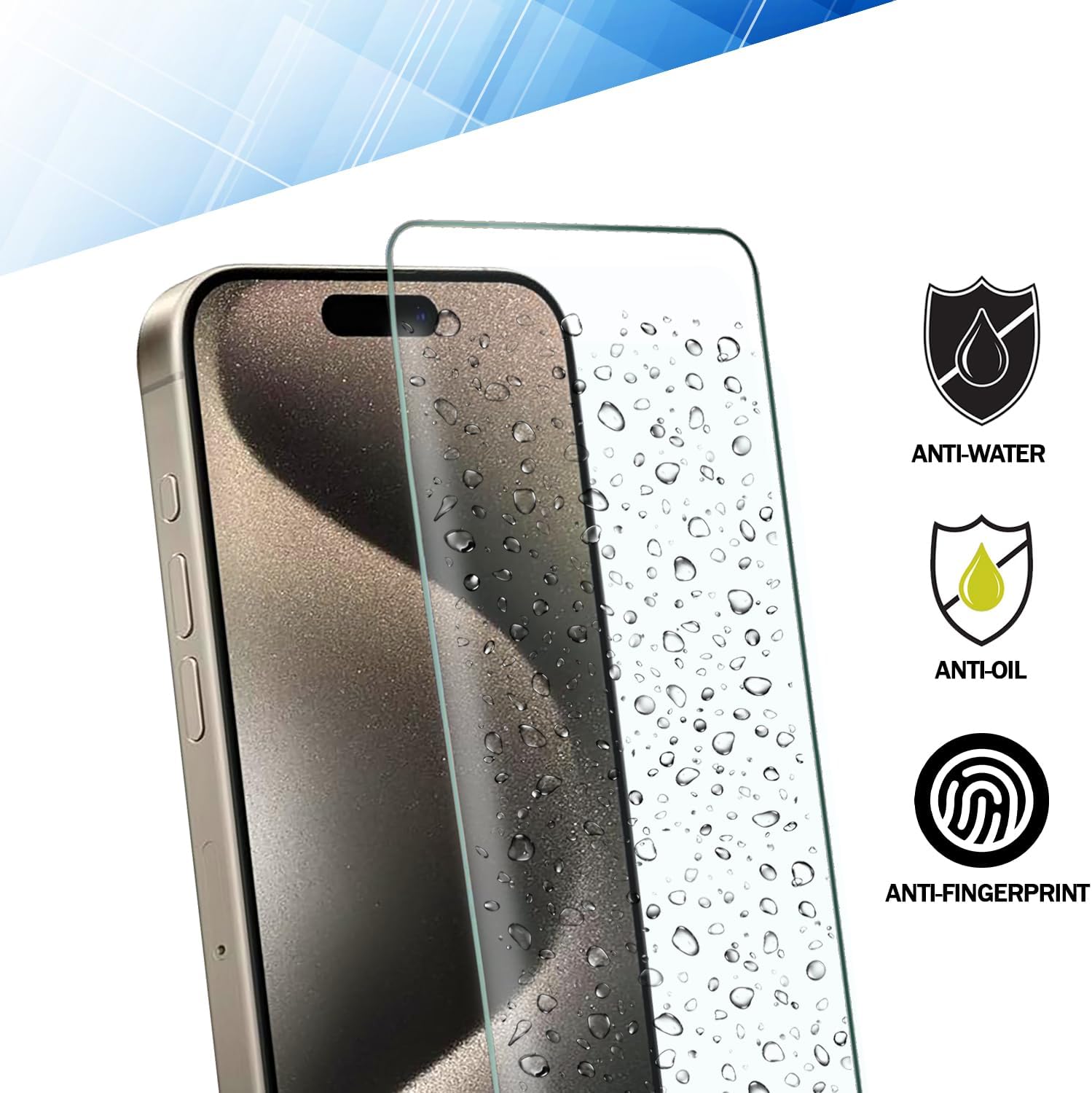 Protecteur d'écran RKINC [lot de 3] pour iPhone 16, film de protection d'écran en verre trempé, 0,33 mm [Garantie à vie] [Sans bulles] [Anti-rayures] [Anti-éclats]