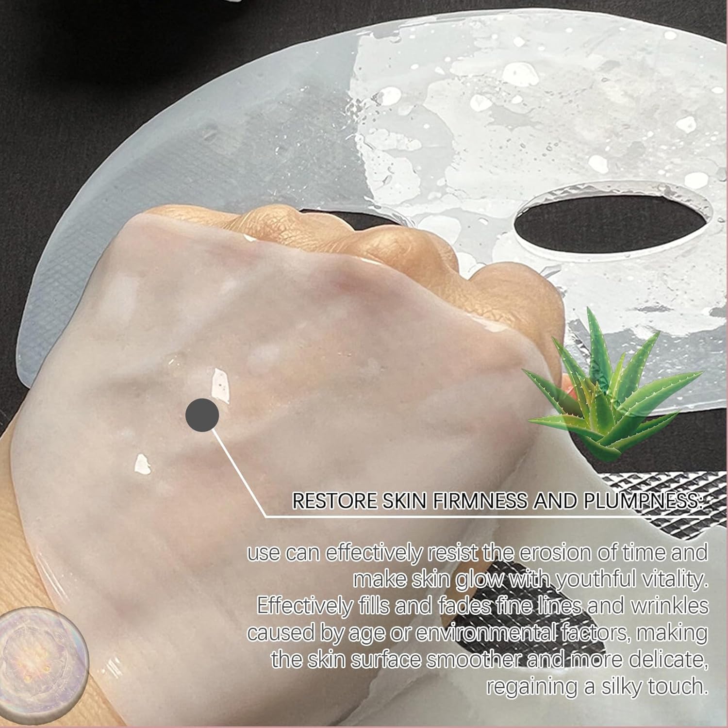 Deep Collagen Lifting Mask,Anti Wrinkle Firming Face Mask,Skinqueen Korean Bio-Collagen Real Films Overnight Facial Hydrogel Masks · v3
