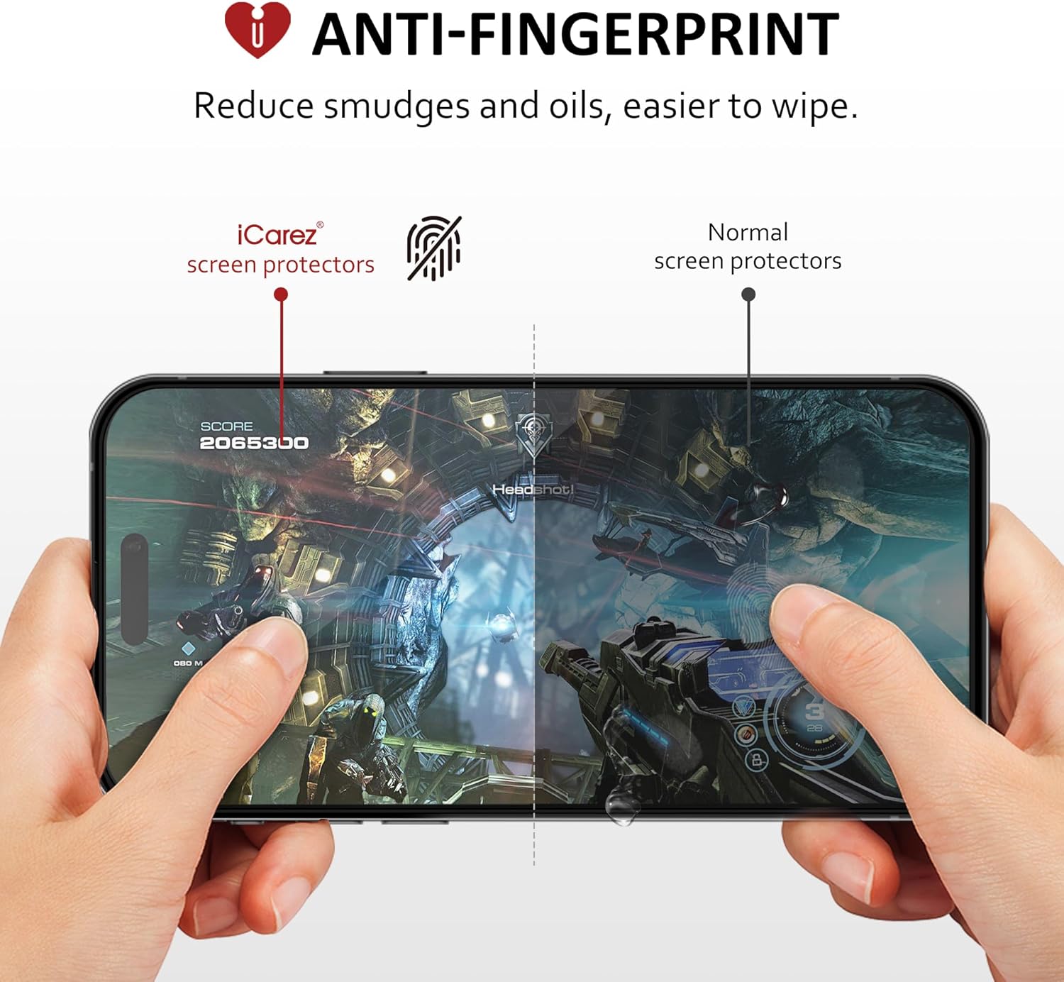iCarez Tempered Glass Screen Protector for iPhone 16 Pro Max 6.9 inches 2024 [2-Pack] Case Friendly Full Coverage Tray installation Black Frame
