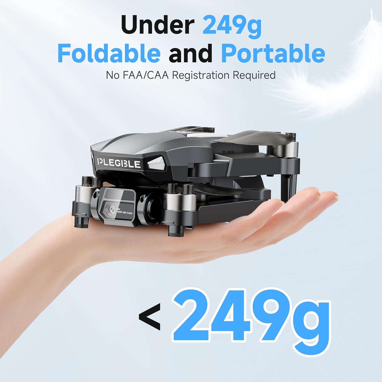 Drones con cámara para adultos 4K, dron con motor sin escobillas para niños principiantes, cuadricóptero RC plegable FPV con 3 baterías, tiempo de vuelo de 45 minutos de duración, alerta de pérdida fuera de alcance, juguetes y regalos para hombres y niños