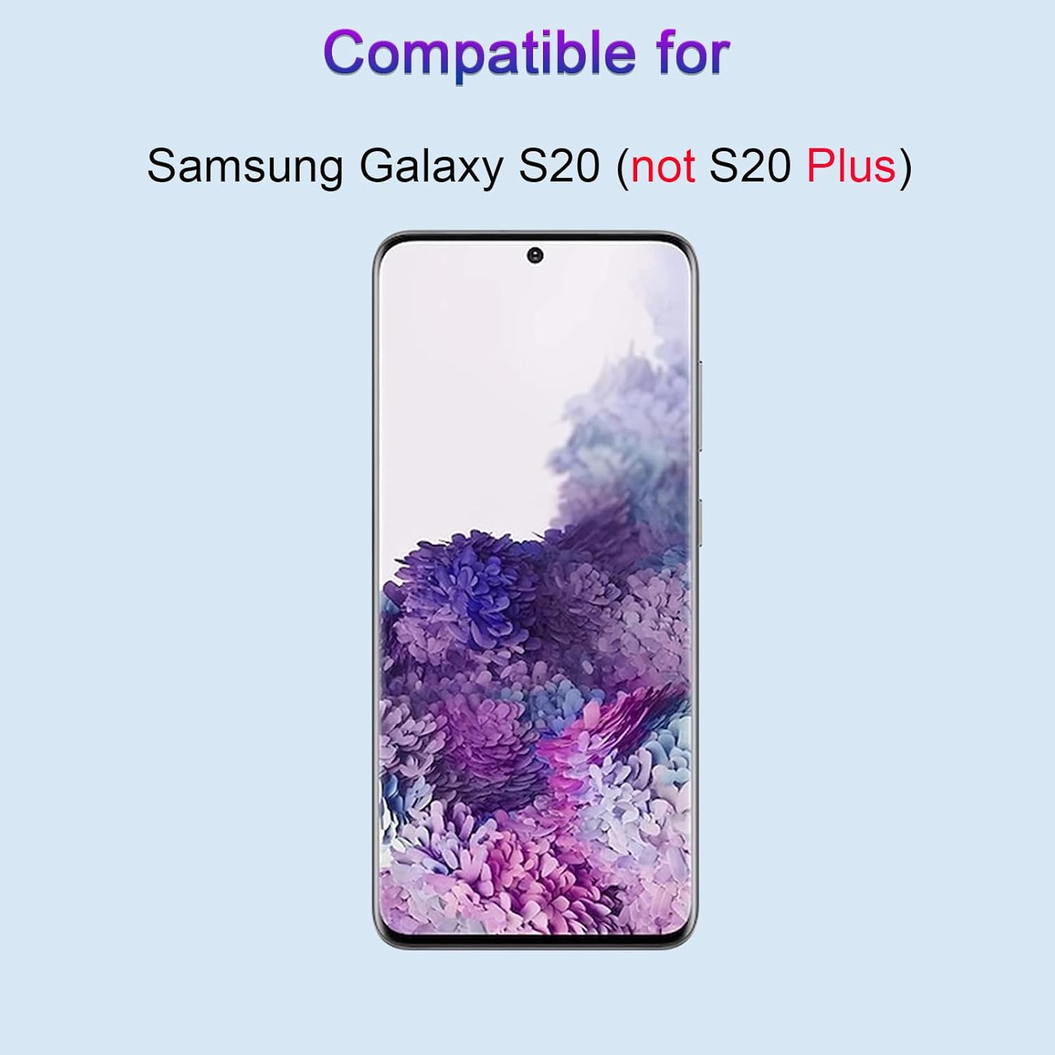 for Samsung S20 Tempered Glass Screen Protector, [2 PACK][Recognizable Fingerprint][9H Hardness][Bubble Free][Anti-scratch] Screen Protective Film for Samsung Galaxy S20