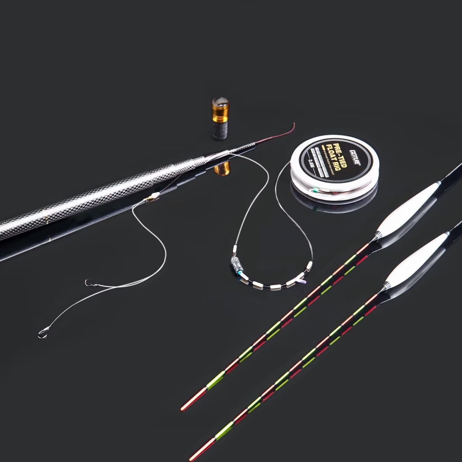 Goture Tenkara Angelruten-Set, tragbare, zusammenklappbare Bass-Crappie-Welsrute, 30-t-Karbonfaser-Forellenrute an der Küste, Seeker-Serie, Angelrute 12 14,4 18 20,3 22,7 Fuß mit Spitzensatz