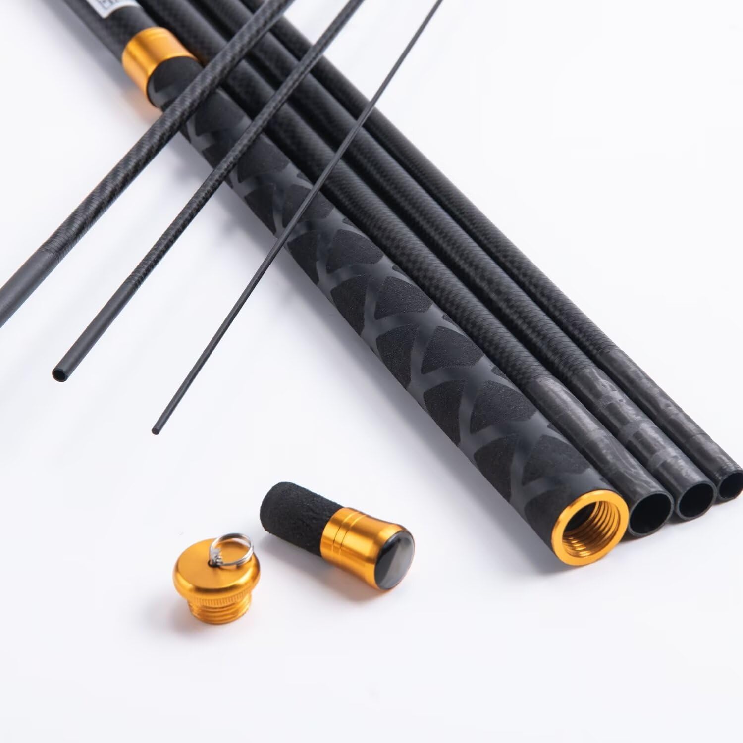 Goture Tenkara Angelruten-Set, tragbare, zusammenklappbare Bass-Crappie-Welsrute, 30-t-Karbonfaser-Forellenrute an der Küste, Seeker-Serie, Angelrute 12 14,4 18 20,3 22,7 Fuß mit Spitzensatz