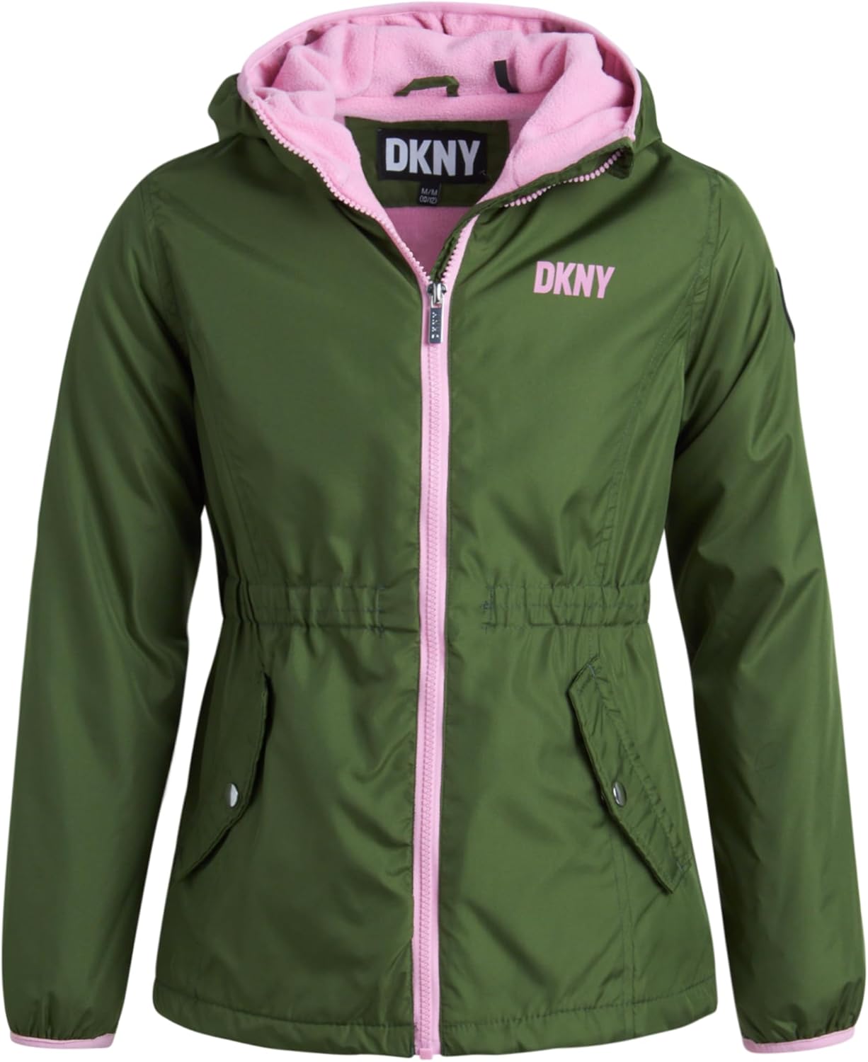 DKNY Girls Jacket - Lightweight Polar Fleece Lined Anorak Jacket - Weather Resistant Coat for Girls (4-16)