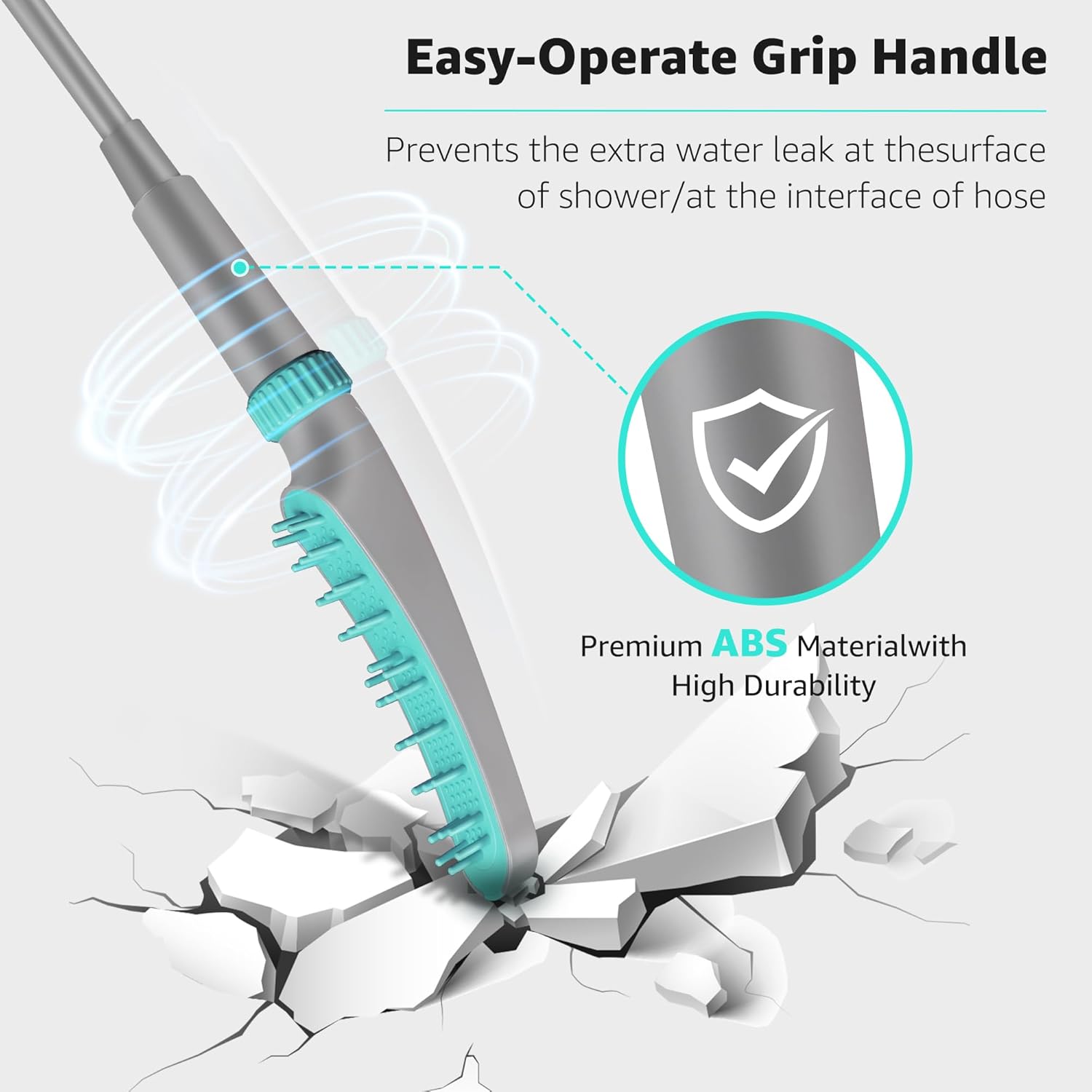 Dog Shower Head, 4 Modes Dog Washing Shower Attachment, Dog Shower Sprayer with 79 Hose  Rubber Soft Brush Pet Bathing amp; Grooming Supplies for Pets (Light Grey)