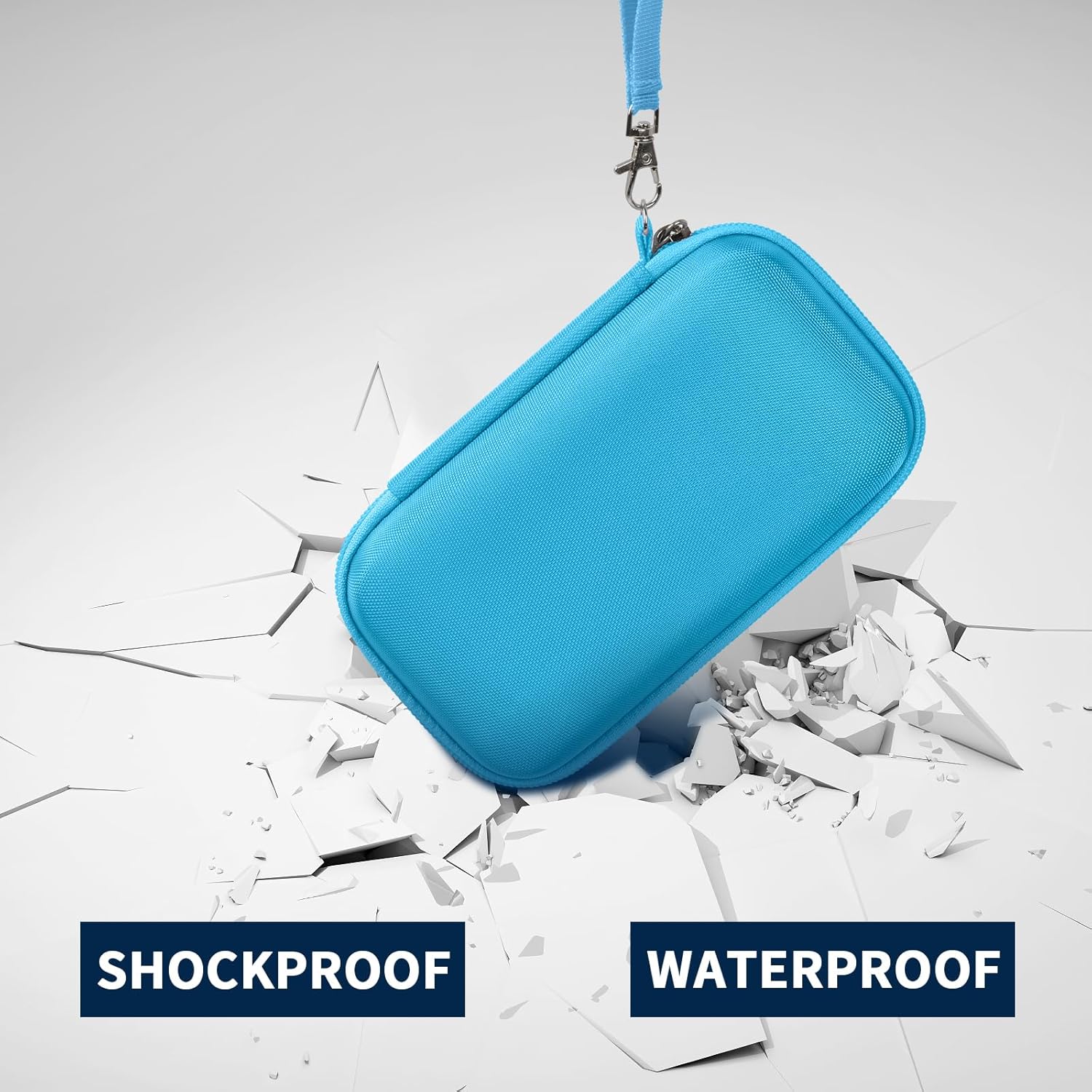 Etui podróżne kompatybilne z LOVELEDI dla POIYTL dla IAPOS dla SABANI dla OHOVIV dla RGVOTA dla Pxwaxpy do przenośnej ładowarki FOCHEW Power Bank, uchwyt do szybkiego ładowania akumulatora (niebieski)