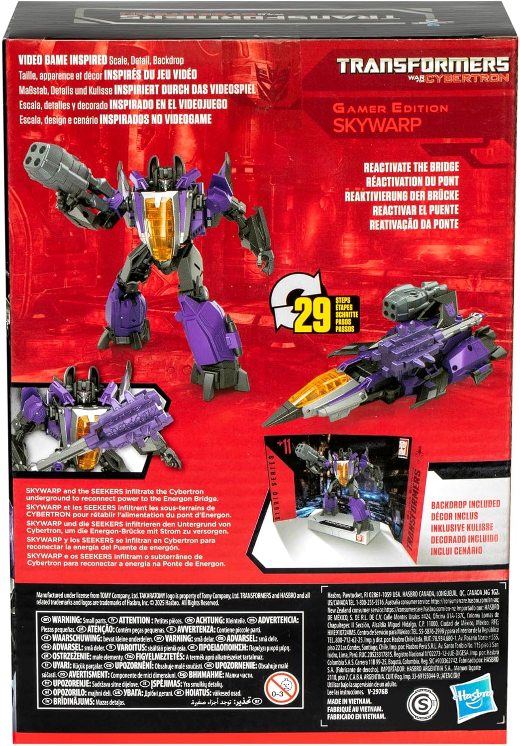 Transformers Toys Studio Series Voyager Class Transformers: War for Cybertron 11 Gamer Edition Skywarp, 6.5-inch Converting Action Figure, 8 · v2