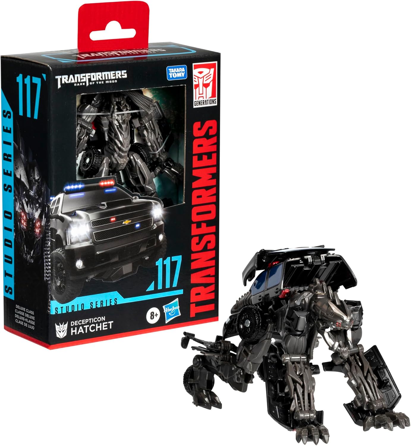Transformers Toys Studio Series Deluxe Class Dark of The Moon 94 Decepticon Hatchet da 4,5 pollici, Action Figure convertibile, 8