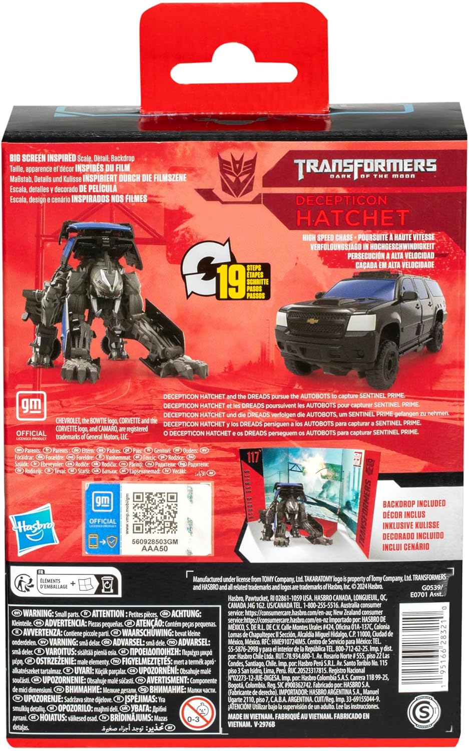 Transformers Toys Studio Series Deluxe Class Dark of The Moon 94 Decepticon Hatchet da 4,5 pollici, Action Figure convertibile, 8