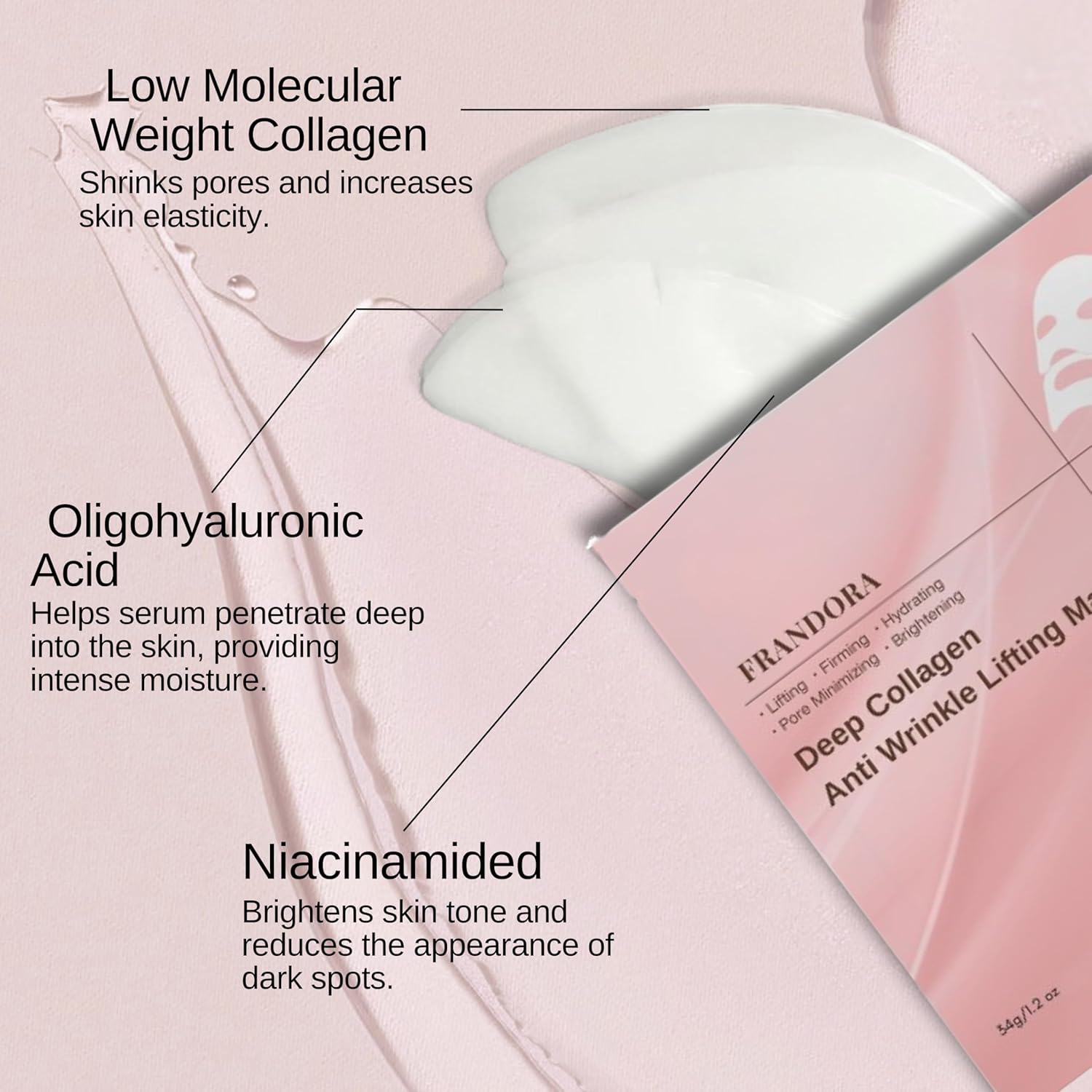 Deep Collagen Face Mask, Overnight Collagen Anti Wrinkle Lifting Mask, Hydrating Mask and Pore Minimizer for Face - Korean Skin Care · v3
