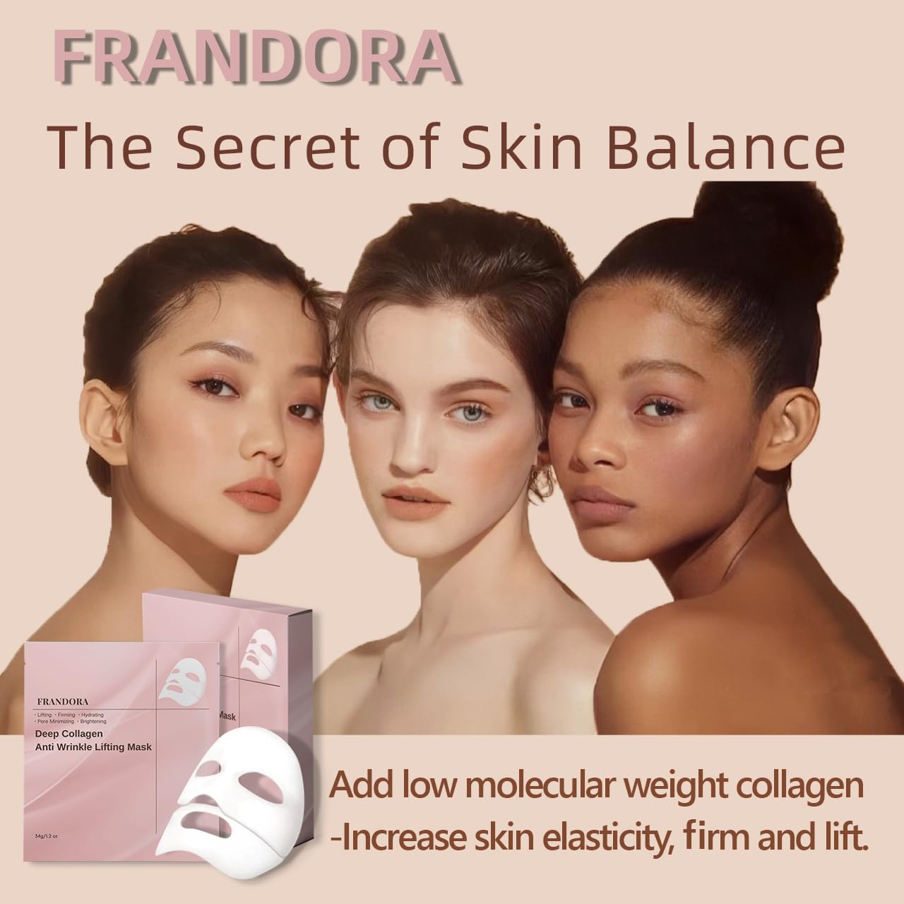 Deep Collagen Face Mask, Overnight Collagen Anti Wrinkle Lifting Mask, Hydrating Mask and Pore Minimizer for Face - Korean Skin Care · v3