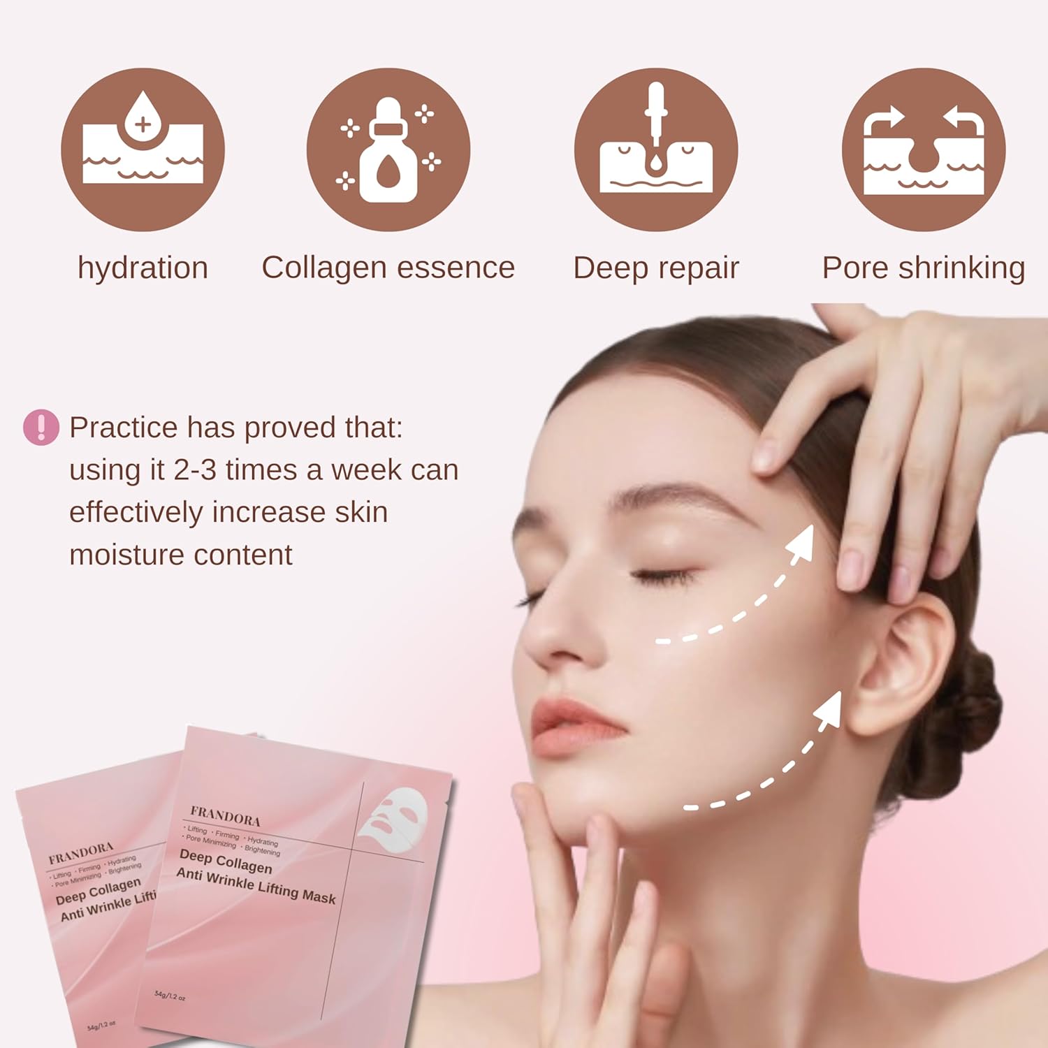 Deep Collagen Face Mask, Overnight Collagen Anti Wrinkle Lifting Mask, Hydrating Mask and Pore Minimizer for Face - Korean Skin Care · v3