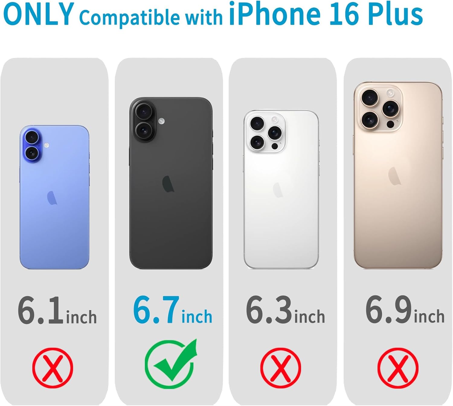 Magnetic Case for iPhone 16 Plus Case 6.7-Inch, Compatible with MagSafe Wireless Charging, Transparent Anti-Scratch Back Shockproof Slim Thin Phone Case Cover · v4