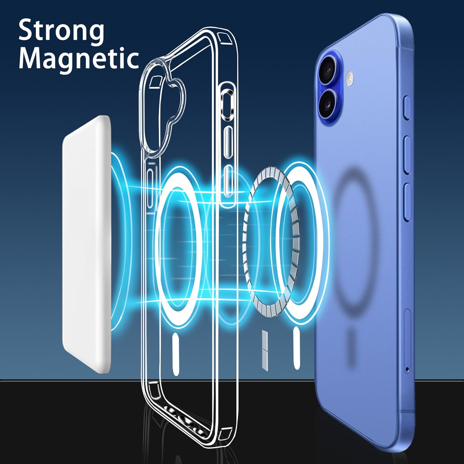 Magnetic Case for iPhone 16 Plus Case 6.7-Inch, Compatible with MagSafe Wireless Charging, Transparent Anti-Scratch Back Shockproof Slim Thin Phone Case Cover · v4