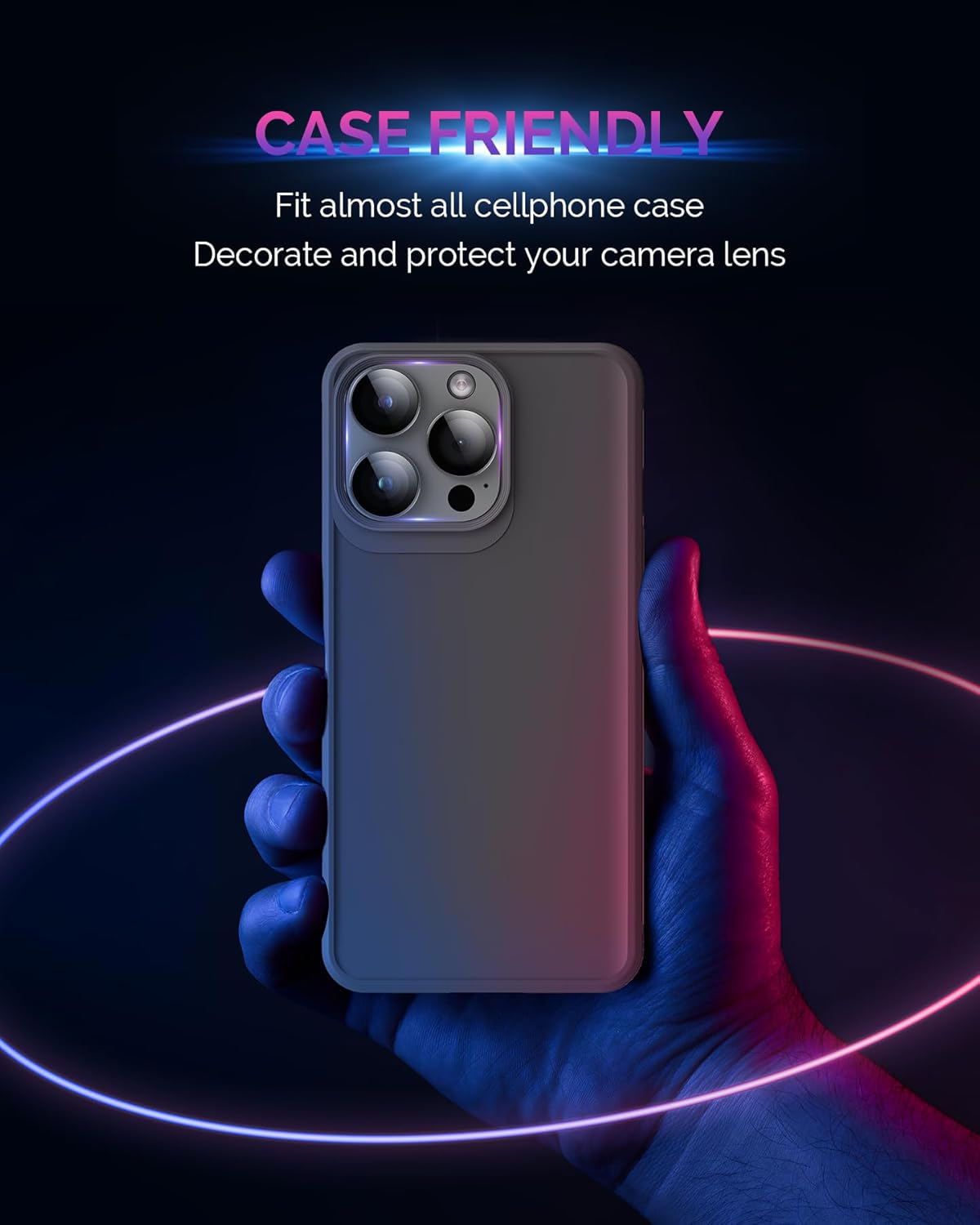 protecteur d'objectif d'appareil photo pour iPhone 15 Pro/iPhone 15 Pro Max [Protection contre les chutes] [Couverture complète] [Métal 3D] [Étui compatible avec les coques] Coque de caméra en verre trempé pour iPhone 15 Pro Max, titane, argent
