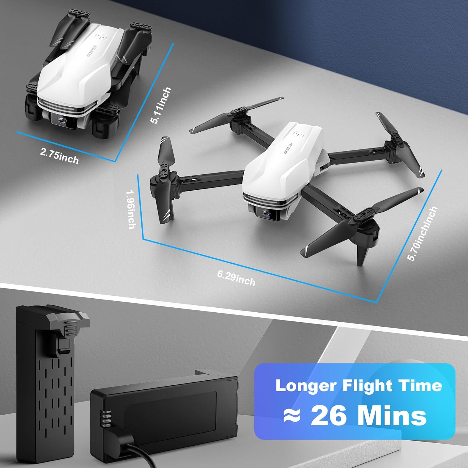 Mini Drone with Camera with Optical Flow Positioning, Gestures Selfie, Waypoint Fly, 360° Flip, One Key Take Off/Land, 3 Speed Mode, Drones for Boys and Girls Drone for Adults/Kids/Beginners · v4