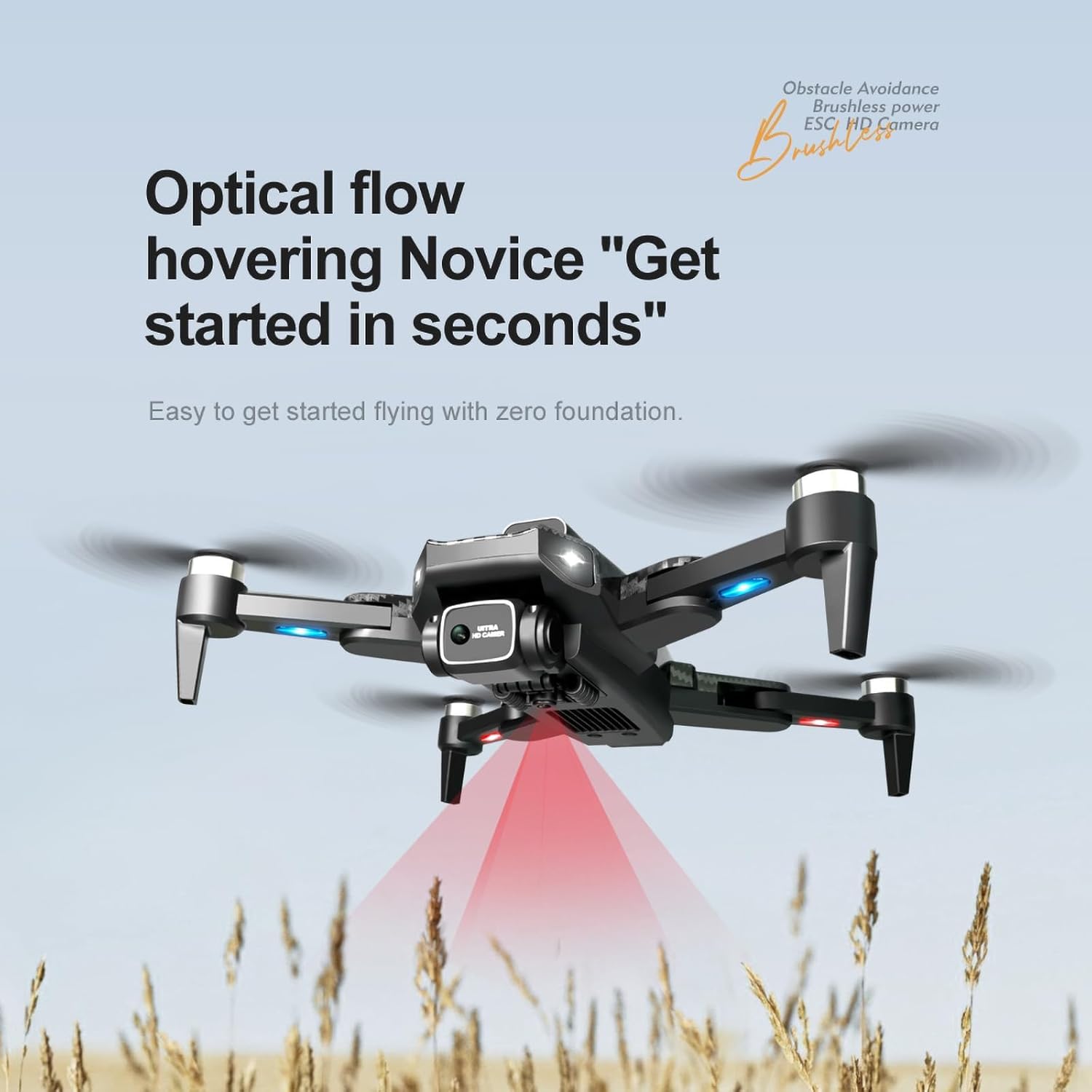 Droni pieghevoli FPV HD 1080P con motori brushless, quadricotteri RC Wi-Fi con regolazione dell'altezza, giroscopio a sei assi, fotografia controllata dai gesti, registrazione video, modalità senza testa, arresto di emergenza, volo traiettorio, rilevamento della gravità e fotografia automatica, progettati per principianti e bambini (tempo di volo: 60 minuti)