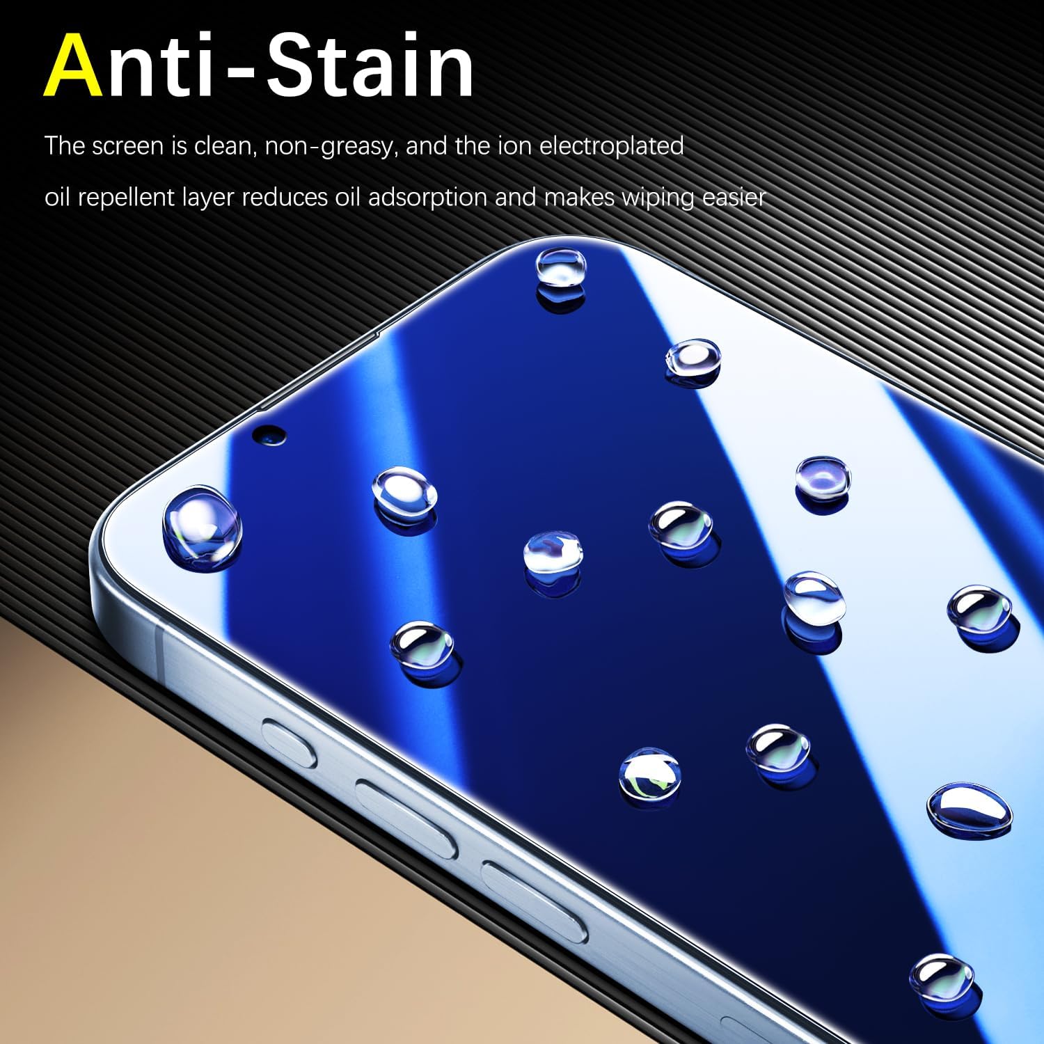 HPTech (2 Pack Privacy Screen Protector for iPhone 13/13 Pro/iPhone 14 Anti-Spy Tempered Glass, Full Coverage Anti-Blue Light Anti-Peeping Film HD Screen Protector Anti-scratch, Blue