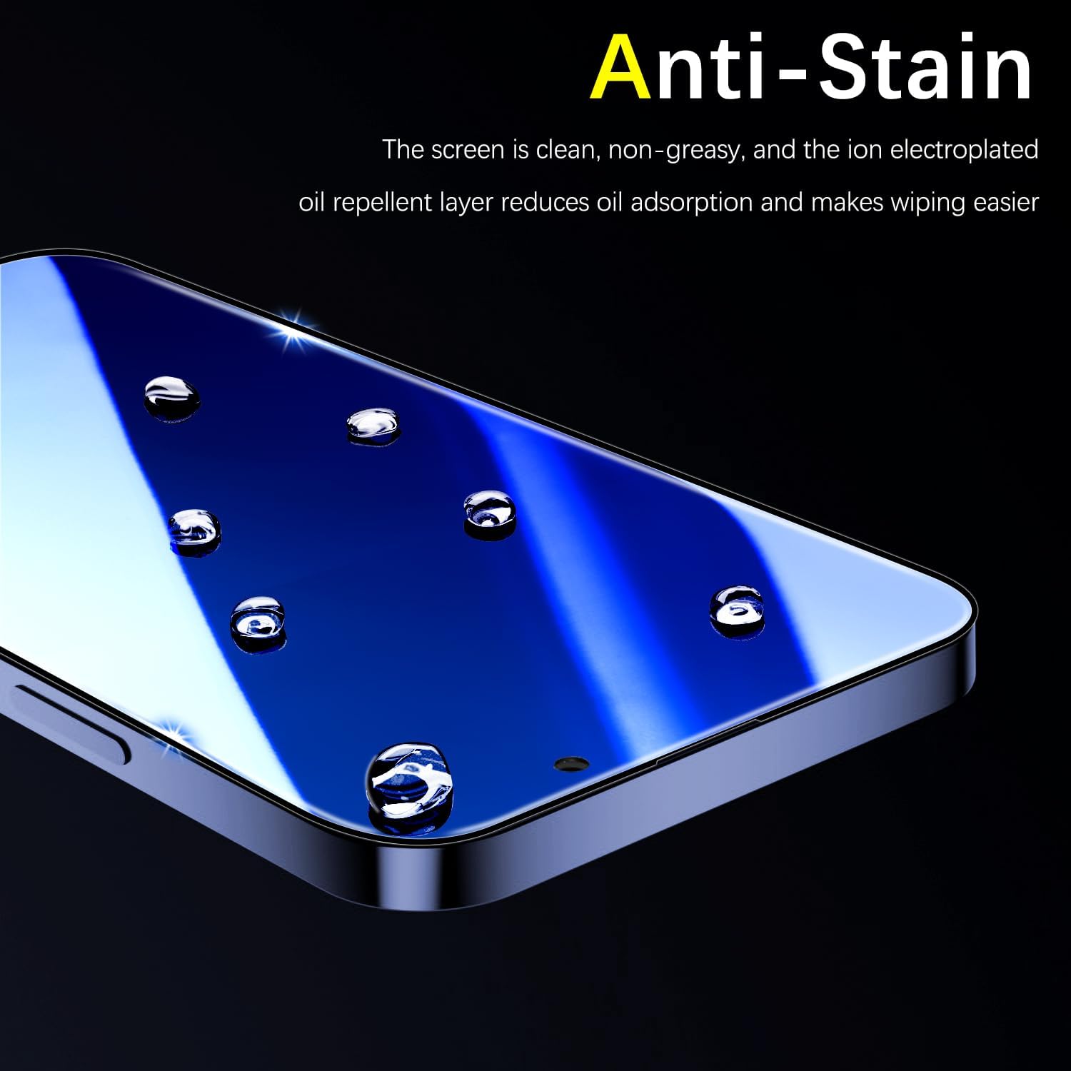 MAYtobe [2-Pack Privacy Screen Protector Designed for iPhone 15 Plus Anti-Blue Light Tempered Glass, Eye Protection, Blue Anti-Spy, Colorful Gradient, Anti-Scratch