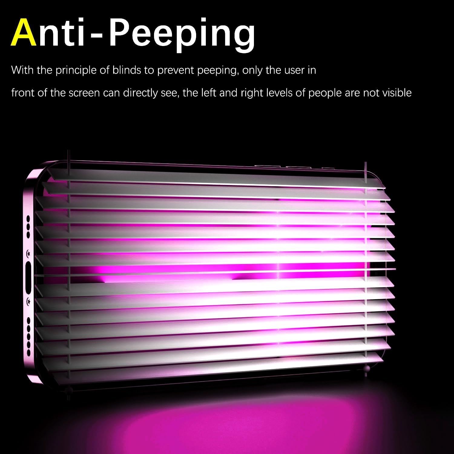 MAYtobe [2-Pack Privacy Screen Protector Designed for iPhone 16 Plus Anti-Blue Light Tempered Glass, Purple Anti-Spy, Eye Protection, Colorful Gradient