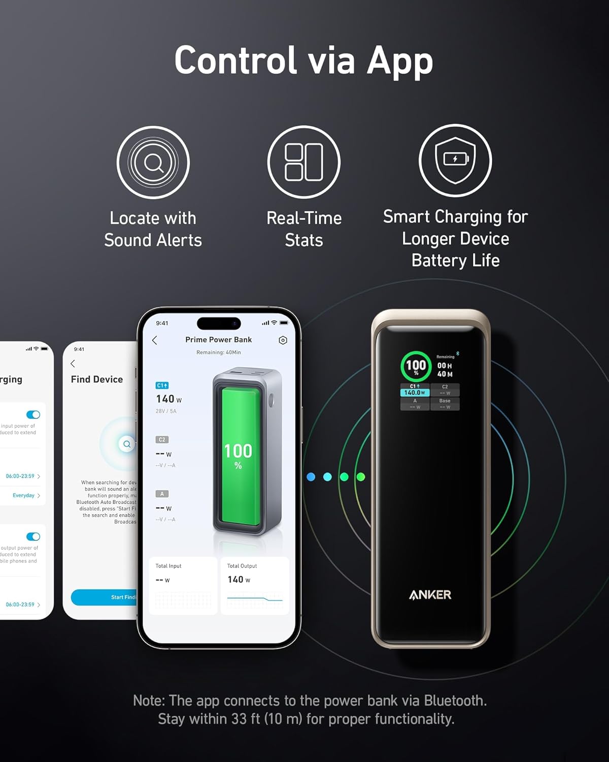Banque d'alimentation Anker Prime 27 650 mAh (250 W) avec base de chargement de 100 W, chargeur portable 3 en 1 pour iPhone, batterie externe 10 000 mAh avec câble USB-C intégré et prise secteur pliable