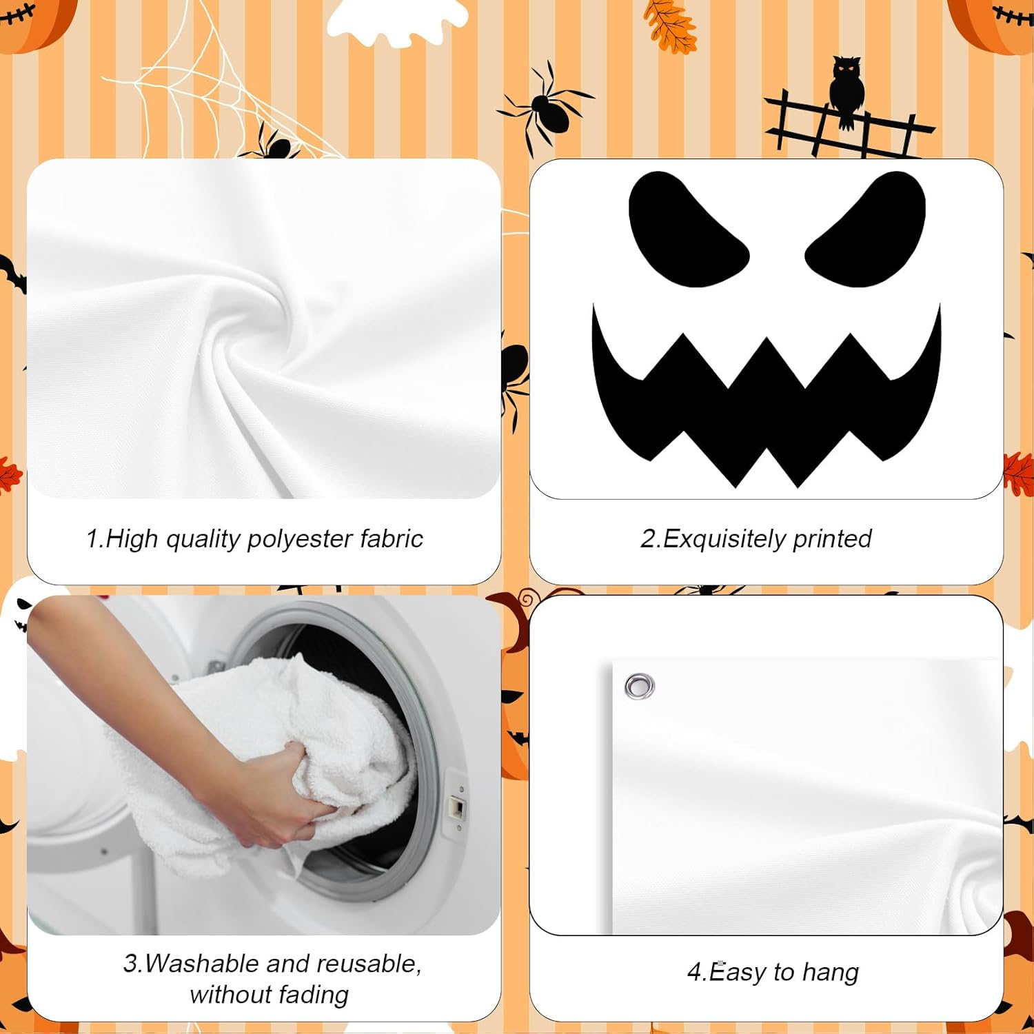 Juome Halloween Trunk or Treat Car Decorations Kit for SUV - Ghost Balloons and Banner Kits for Halloween Car Decorations Accessories Garage Outdoor Archway Decor, Halloween Party Decorations Supplies · v5