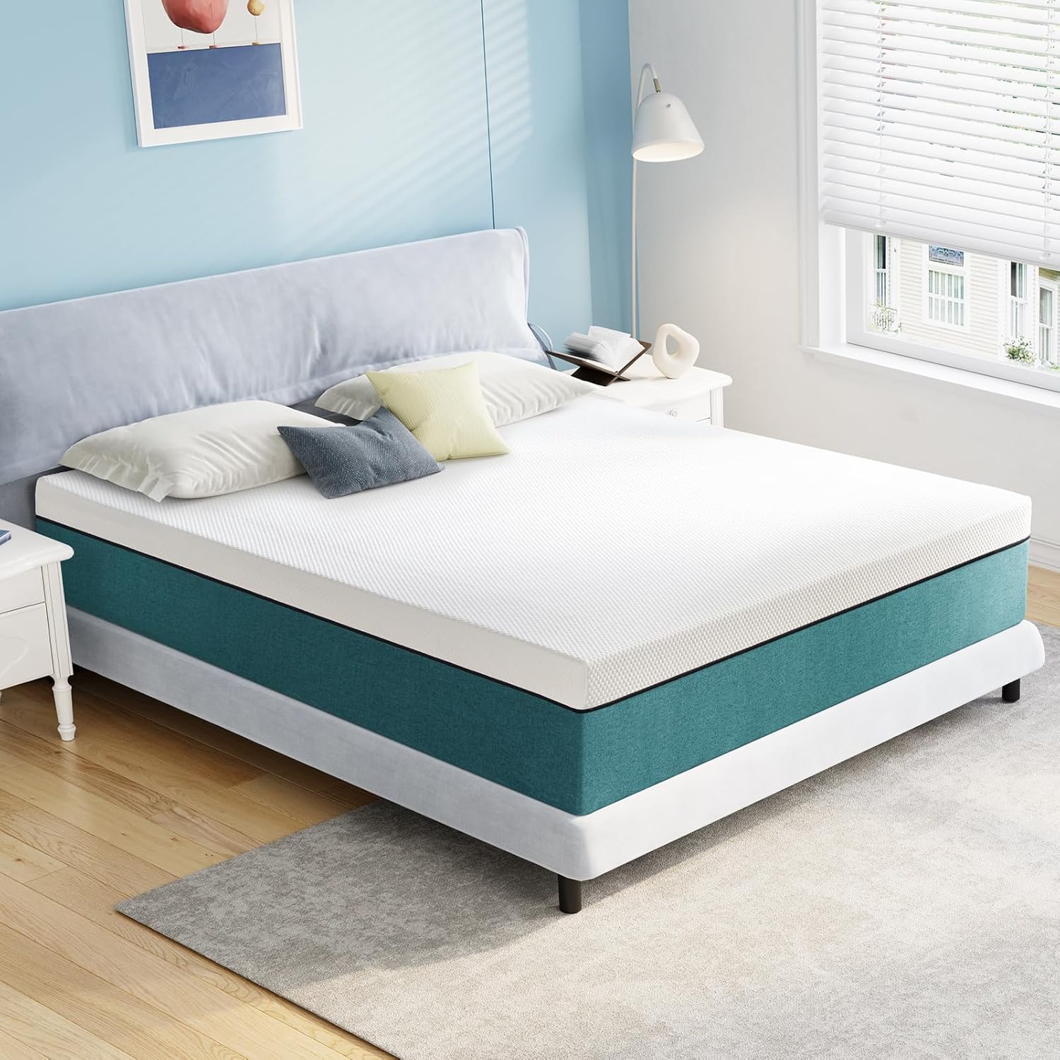 Lukace Full Mattress,12 Inches Full Size Memory Foam Mattress in a Box with Pressure Relief Sleep,No Fiberglass,Blue,54 X 75" X 12" · v2