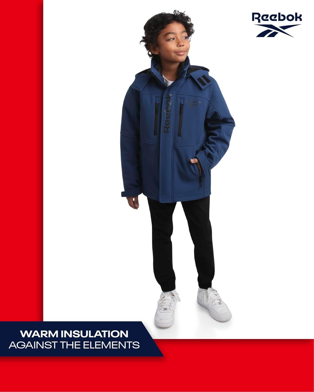 Reebok Boys Winter Coat – Waterproof Softshell Jacket with Removable Puffer Parka – System Ski Jacket for Boys (8-20)