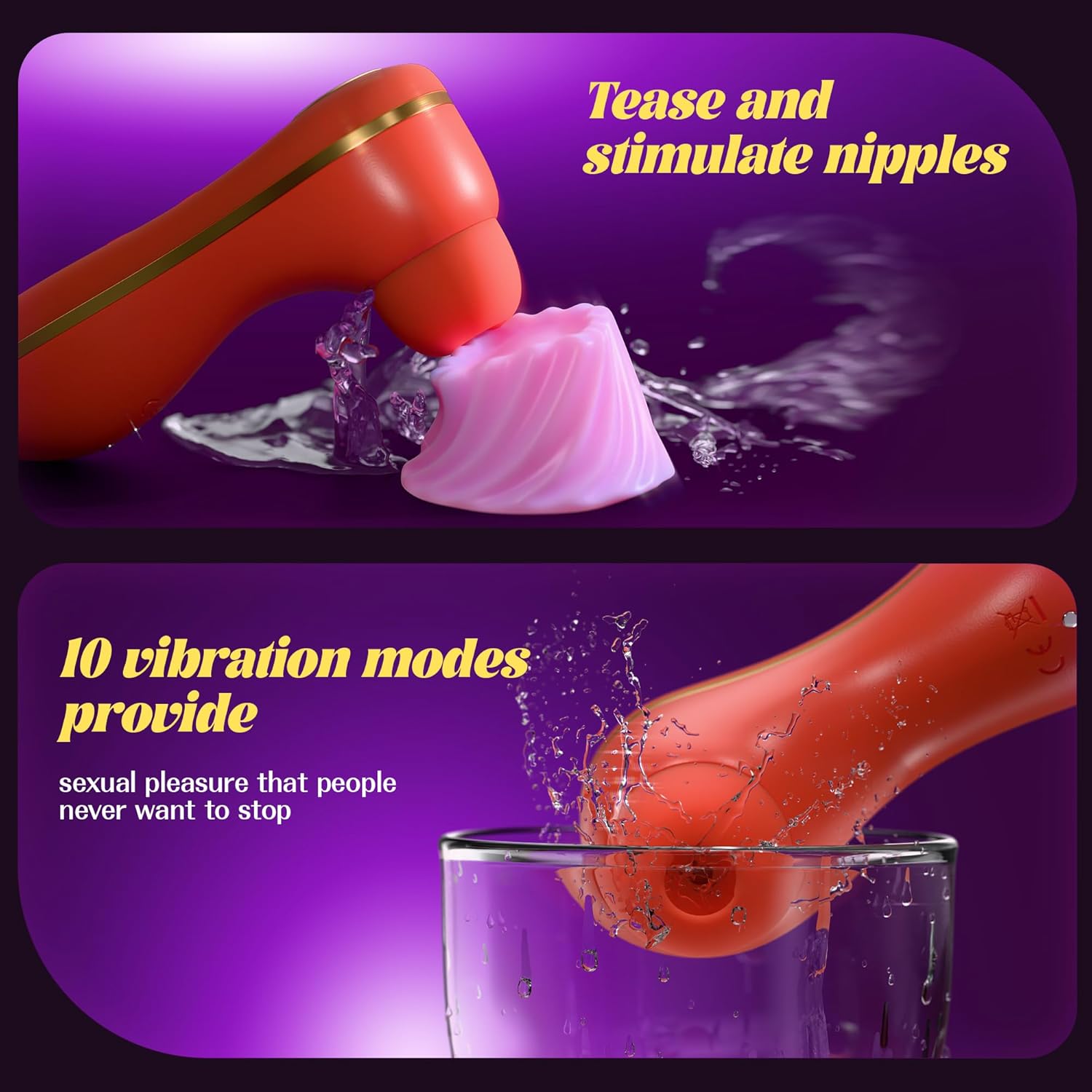 LUZINE Adult Female Sex Toys Vibrator, Clitoral Vibrator with 7 Suction  3 Vibrating Modes Clitoral Vibrators Adult Toys, G-Spot Vibrator Adult Nipple Toys Adult Sex Toys amp; Games for Women · v2