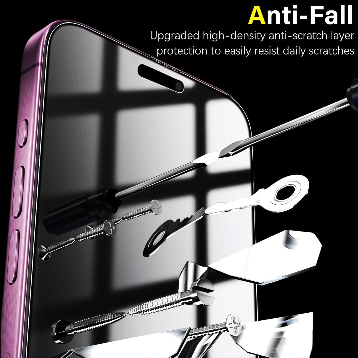 (2er-Pack) 4-Wege-Displayschutz mit 360-Grad-Sichtschutz für iPhone 16 Plus, 6,7 Zoll, Antispionage, gehärtetes Glas, vollständige Abdeckung, kratzfest, blasenfrei, hüllenfreundlich