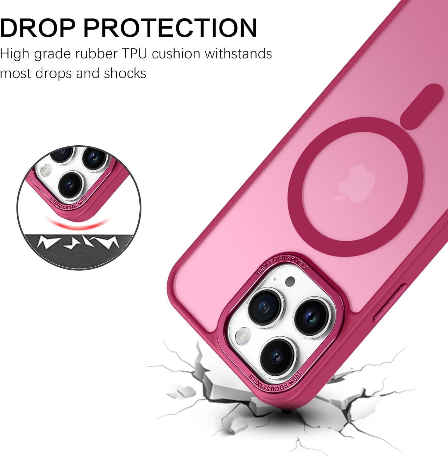 BENTOBEN für iPhone 15 Pro Handyhülle iPhone 15 Pro Magnetisch [kompatibel mit MagSafe] Transluzente, matte, schlanke, stoßfeste Anti-Fingerabdruck-Schutzhülle für iPhone 15 Pro 6.1“ Light Plum