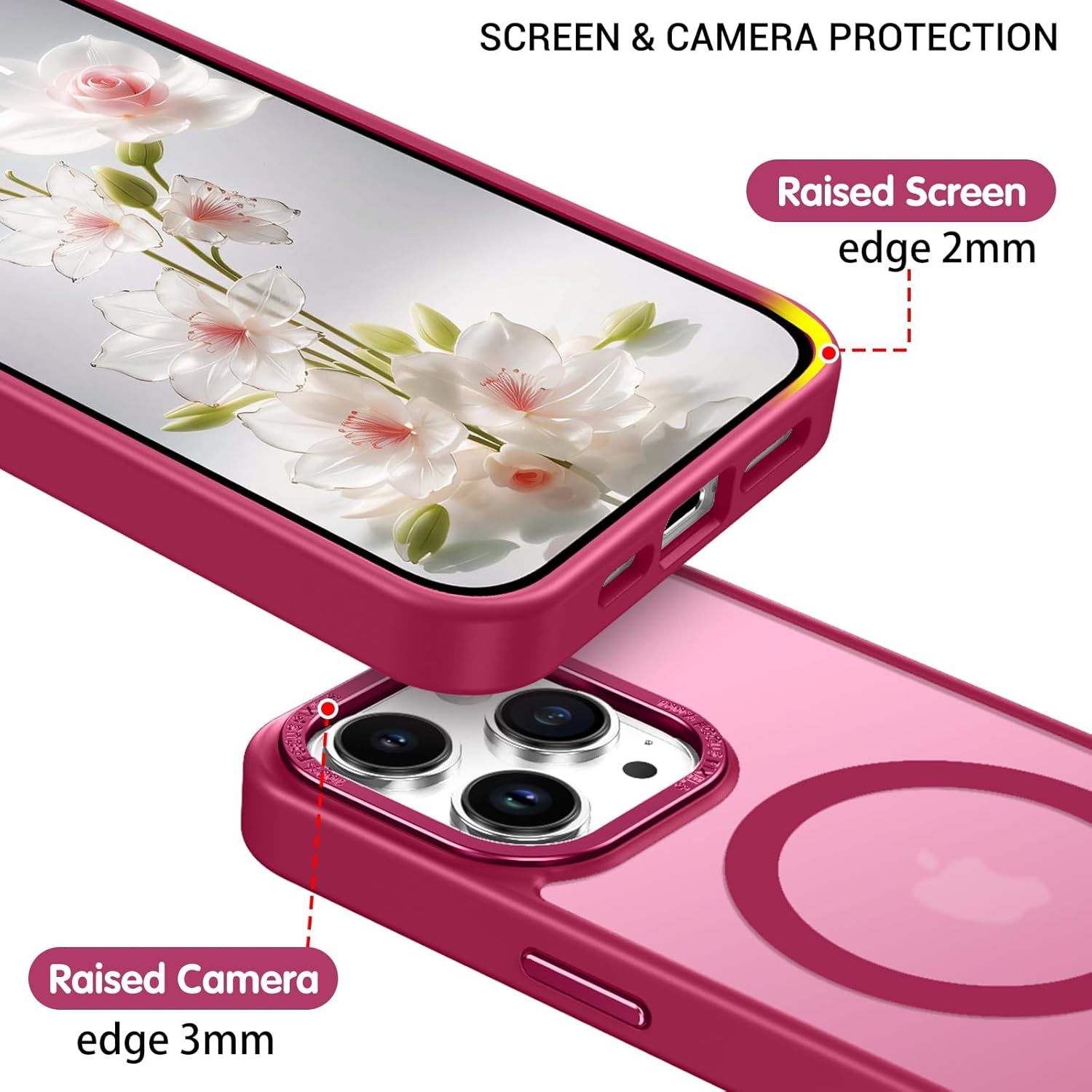 BENTOBEN für iPhone 15 Pro Handyhülle iPhone 15 Pro Magnetisch [kompatibel mit MagSafe] Transluzente, matte, schlanke, stoßfeste Anti-Fingerabdruck-Schutzhülle für iPhone 15 Pro 6.1“ Light Plum